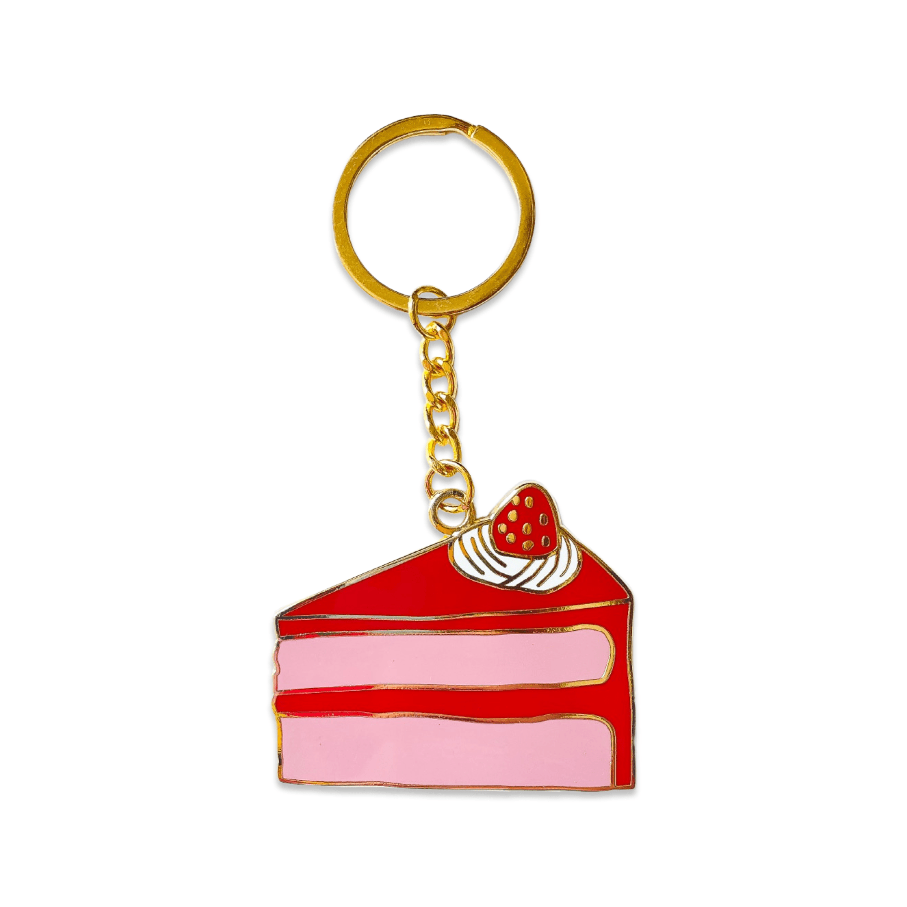 cake slice enamel keychain - Default - Thumbnail 3