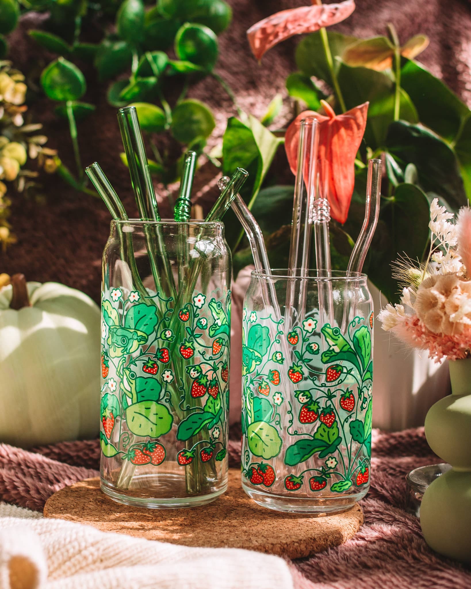 strawberry frog can glass - 20 oz. - Thumbnail 8