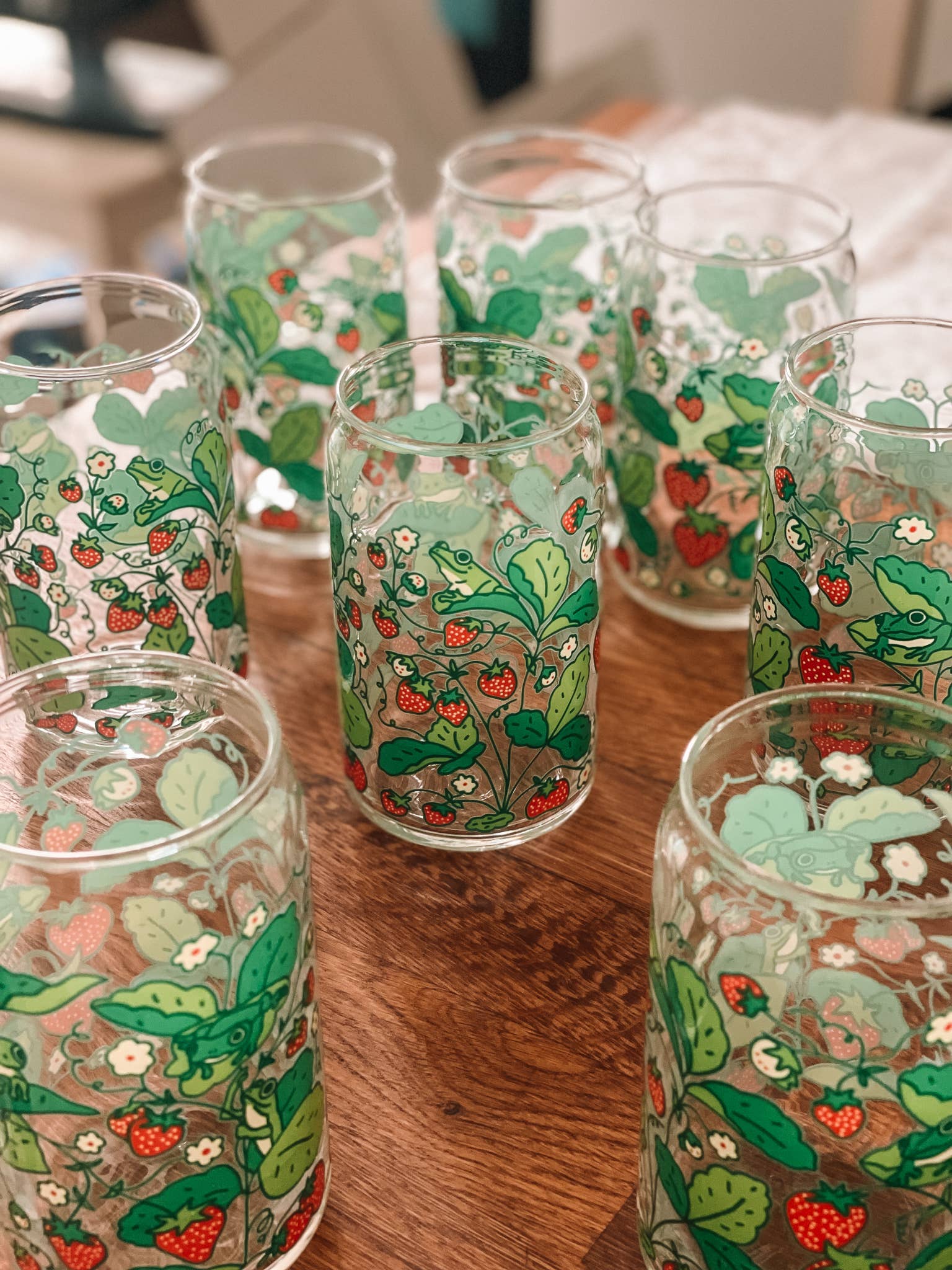 strawberry frog can glass - 20 oz. - Thumbnail 2
