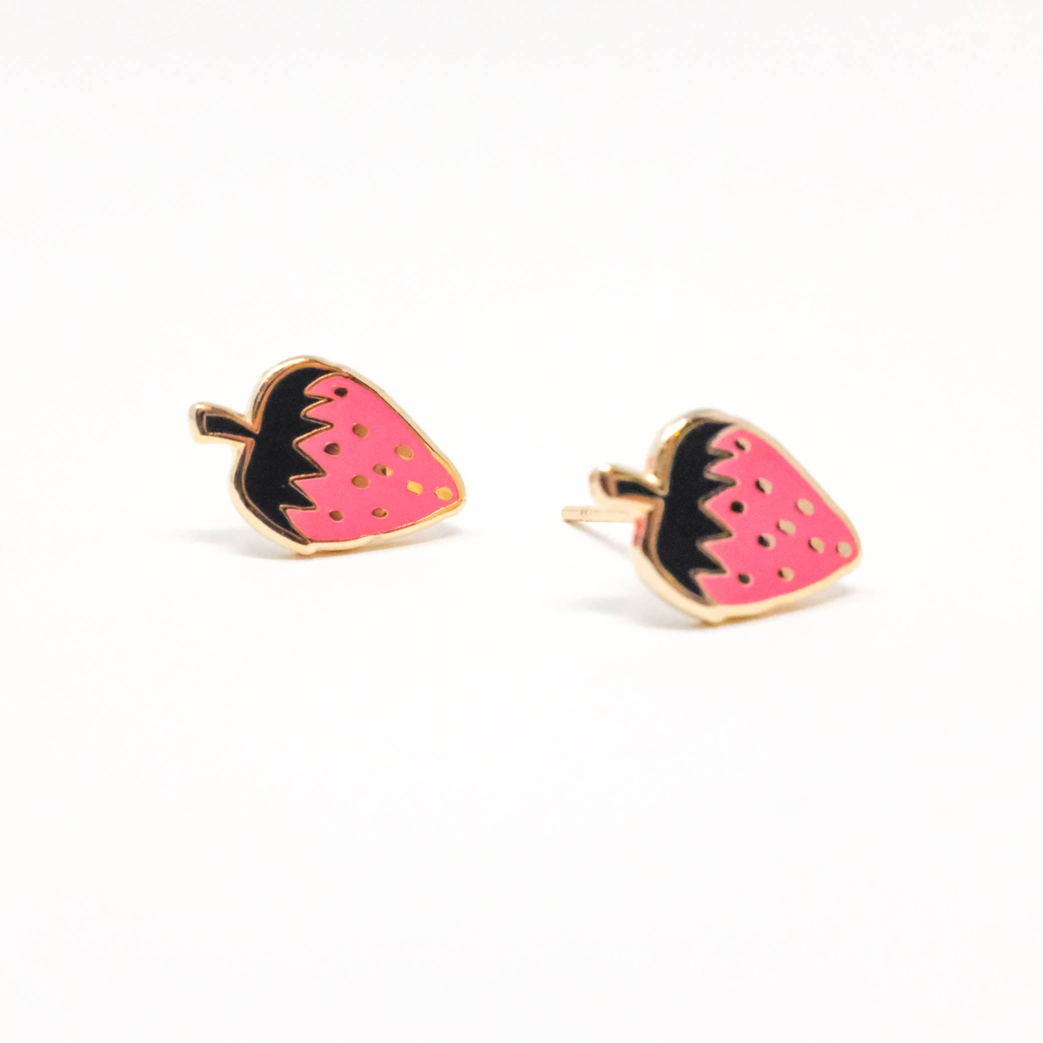 strawberry charm enamel earrings - Default - Thumbnail 6