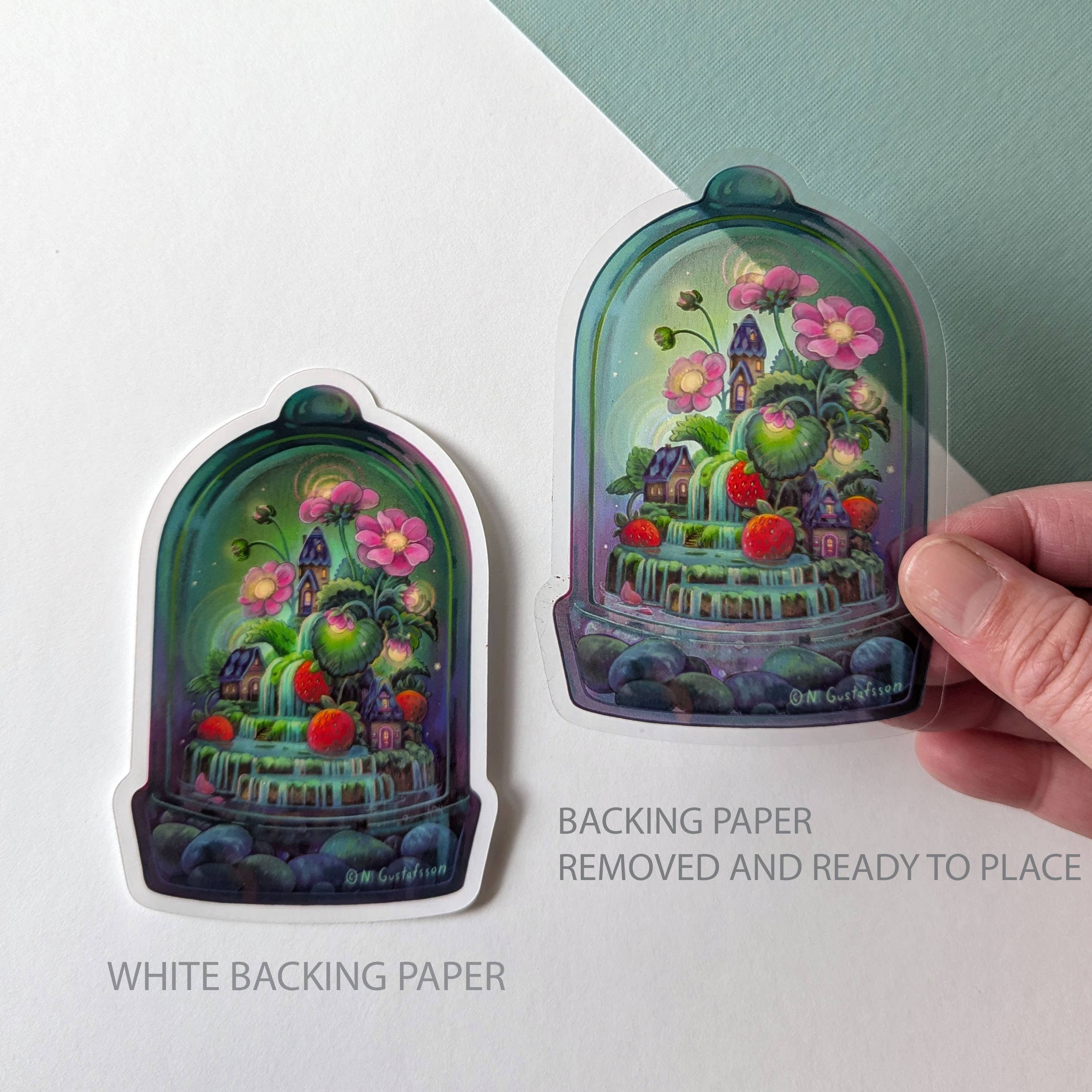clear strawberry terrarium sticker - Default - Thumbnail 2