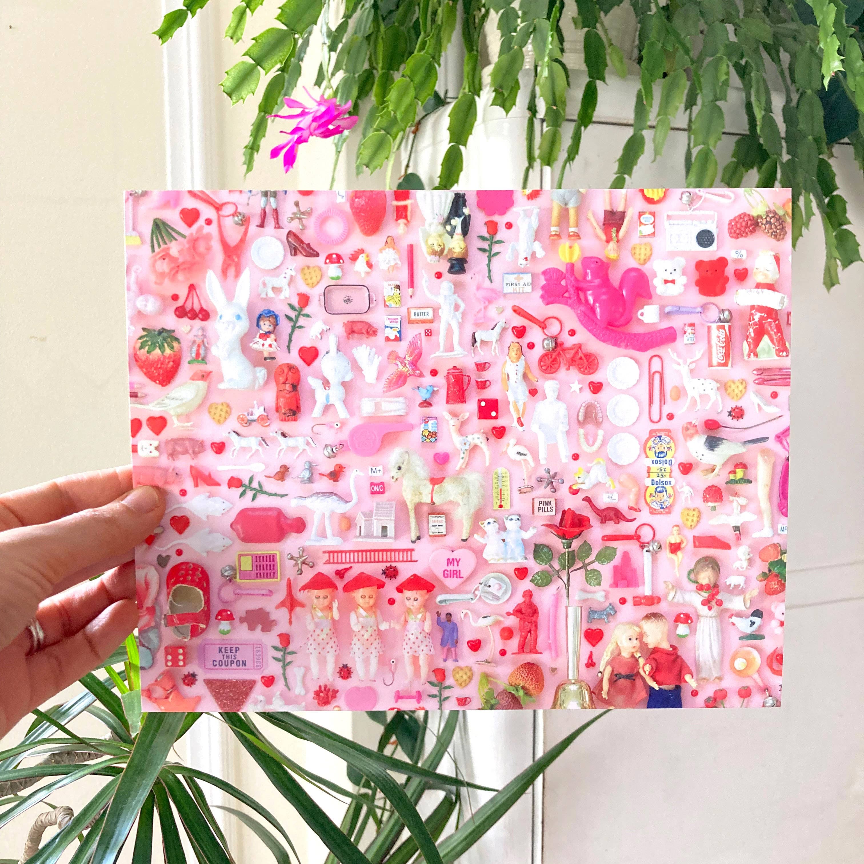 i spy tiny things love print (8x10) (8x10 pink frame) - Default - Thumbnail 2