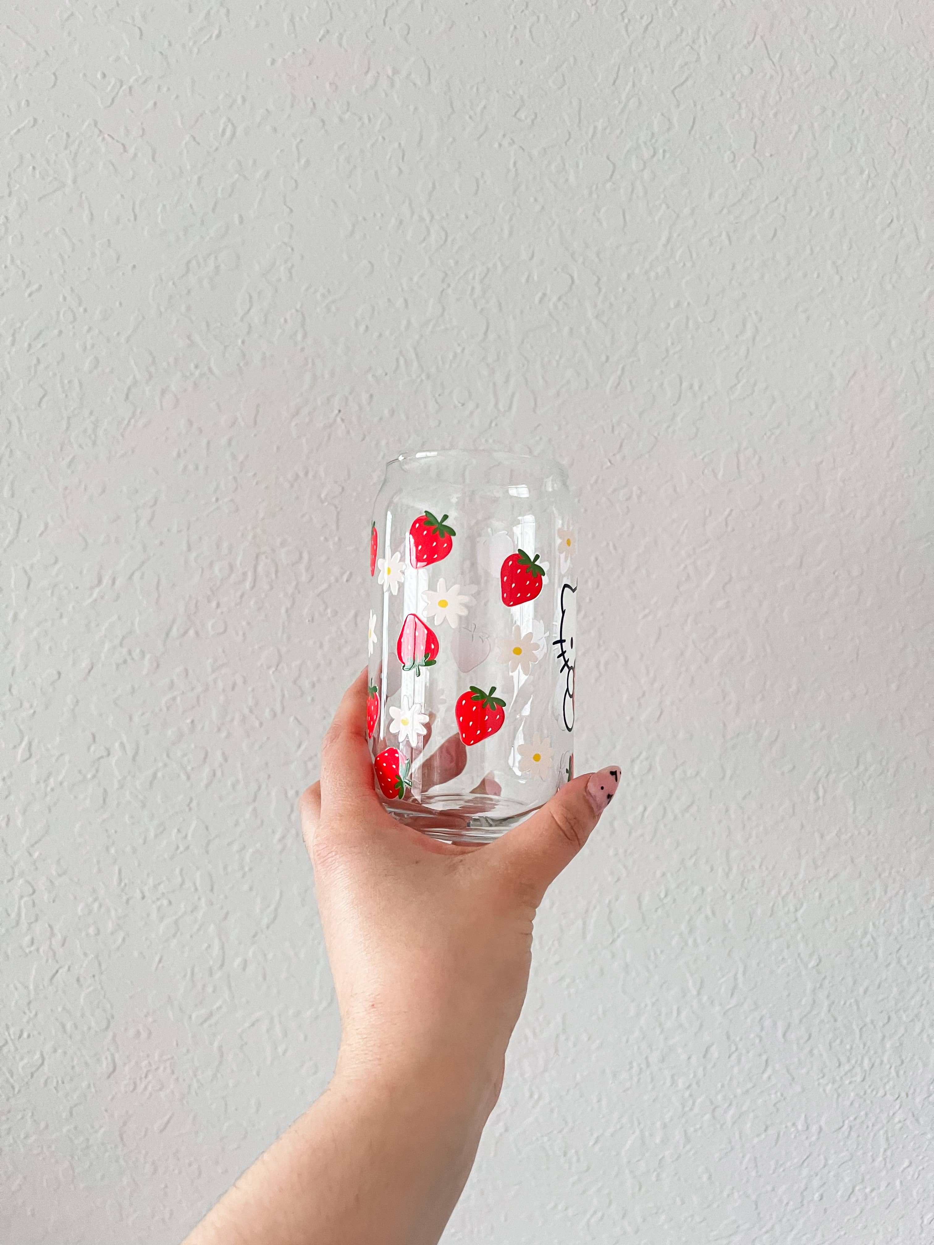 strawberry hello kitty glass cup - Default - Thumbnail 3