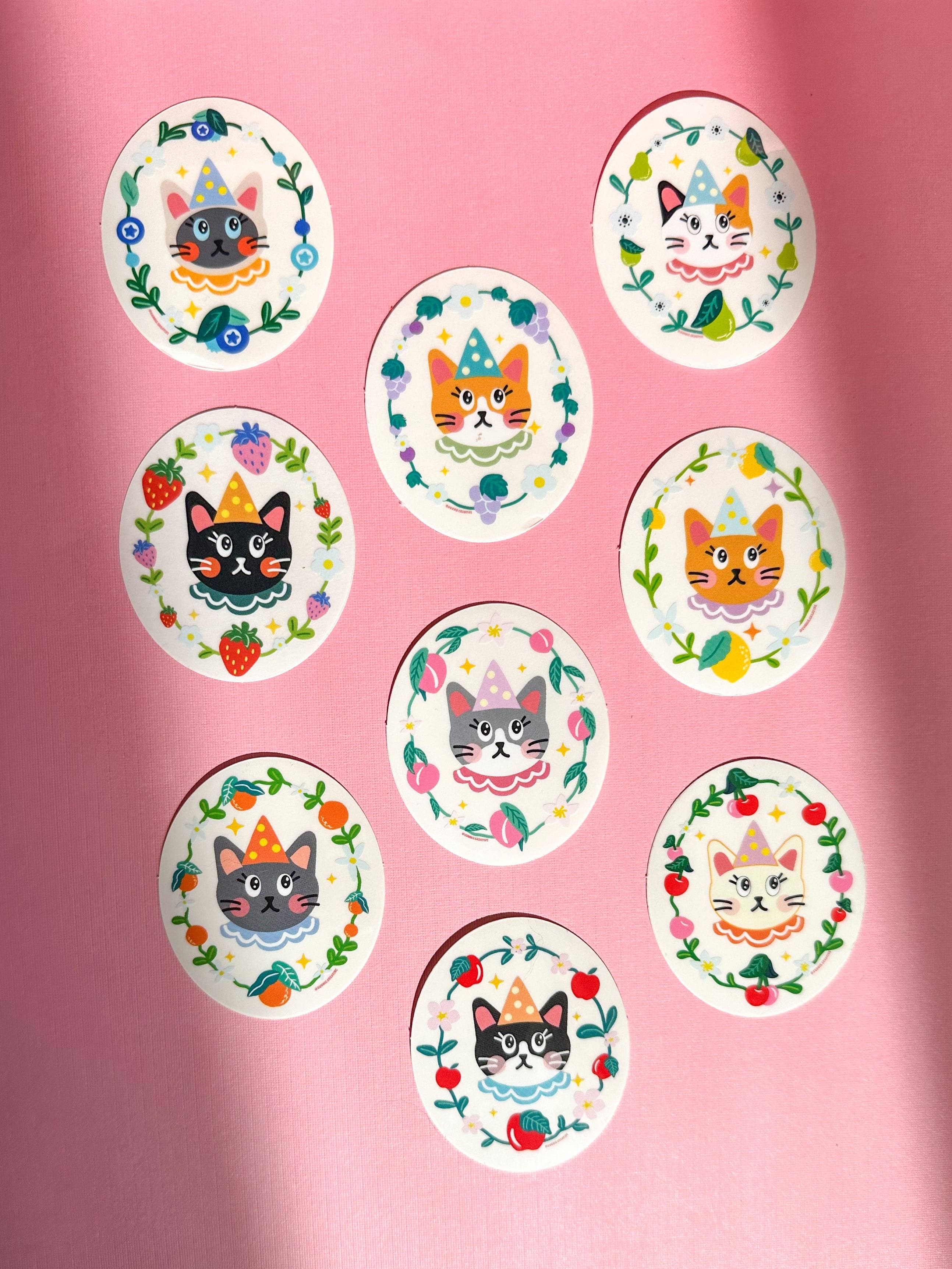 fruity strawberry cat translucent sticker - Regular - Thumbnail 2