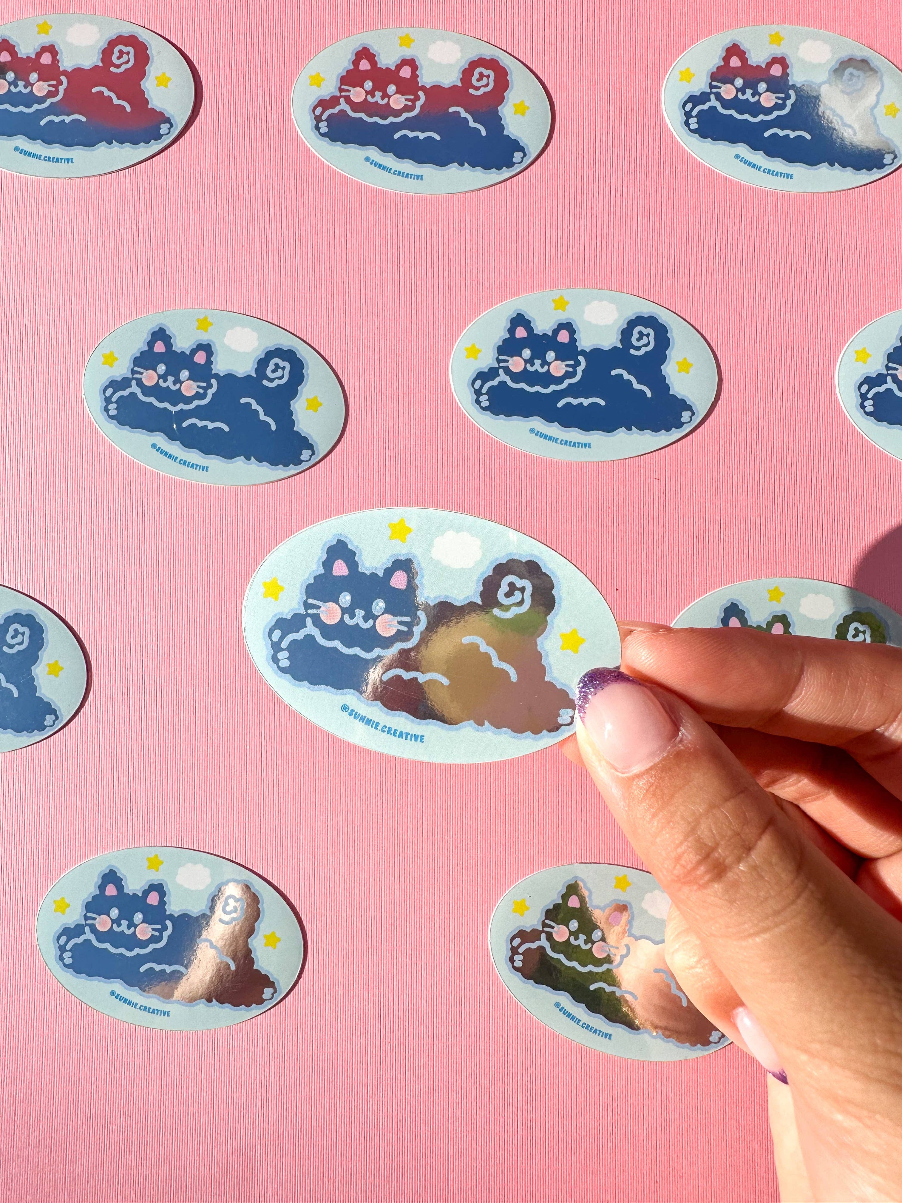 flying froggy cat sticker - Regular - Thumbnail 4