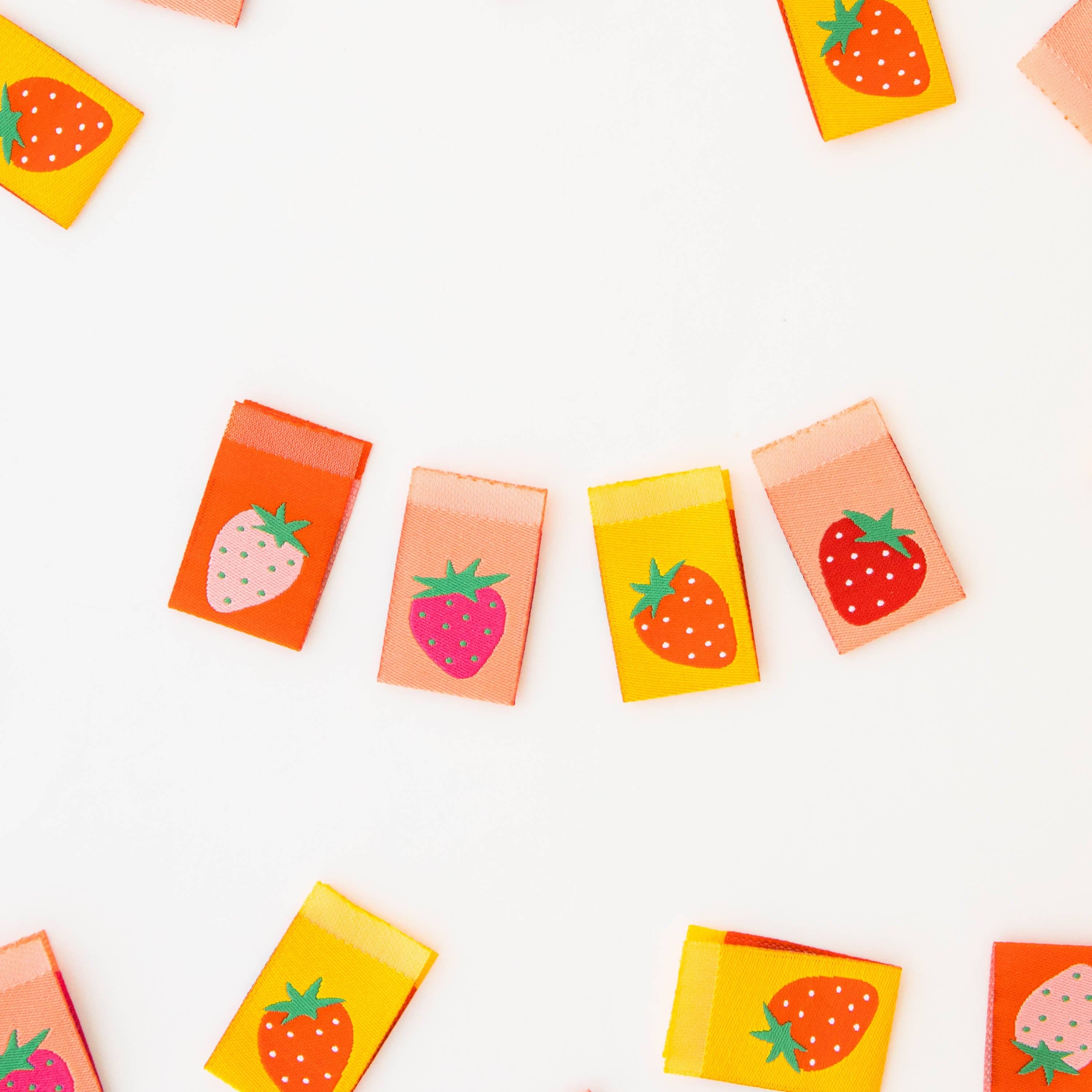 woven strawberry sewing labels - Regular - Thumbnail 2