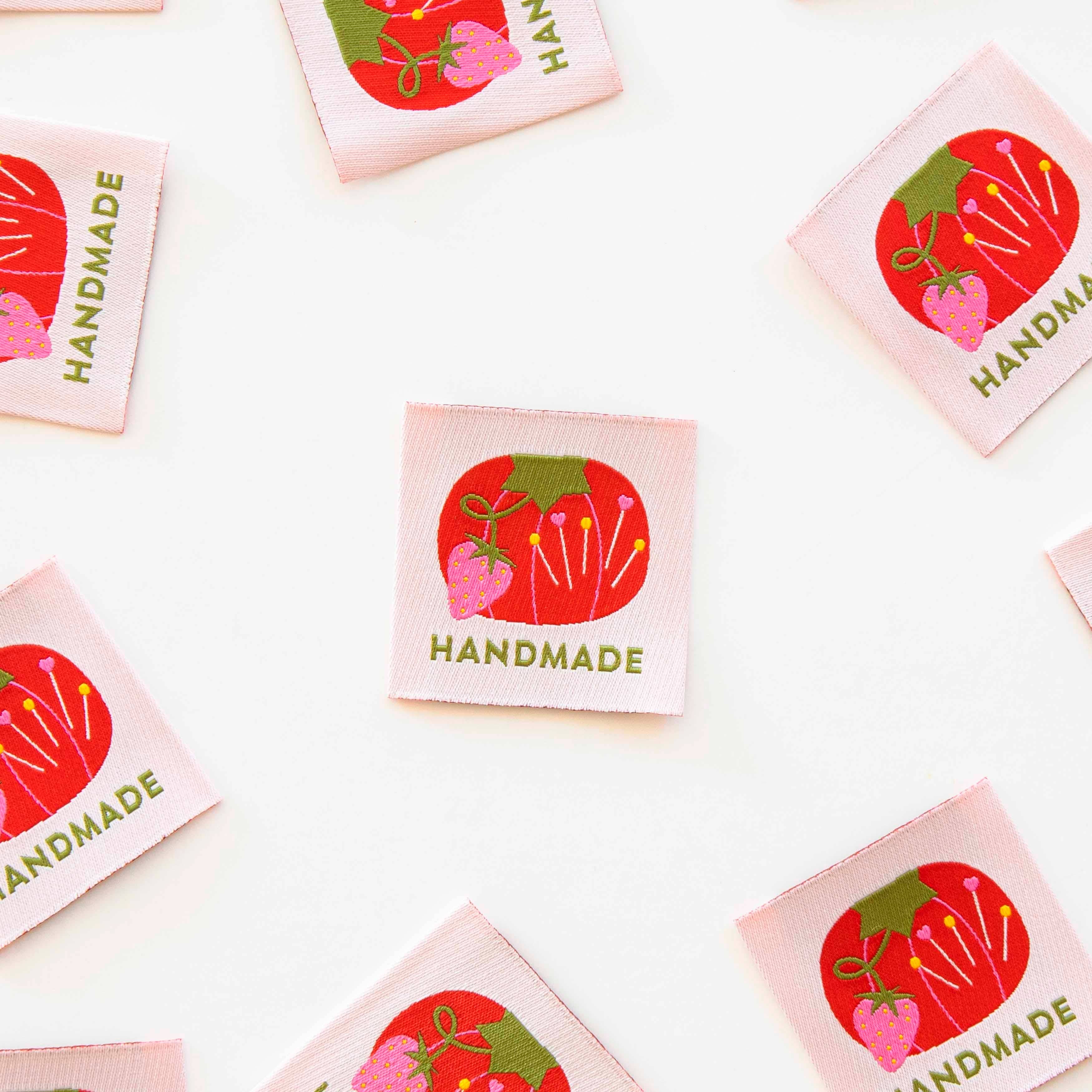 woven tomato pin cushion sewing labels - Regular - Thumbnail 2