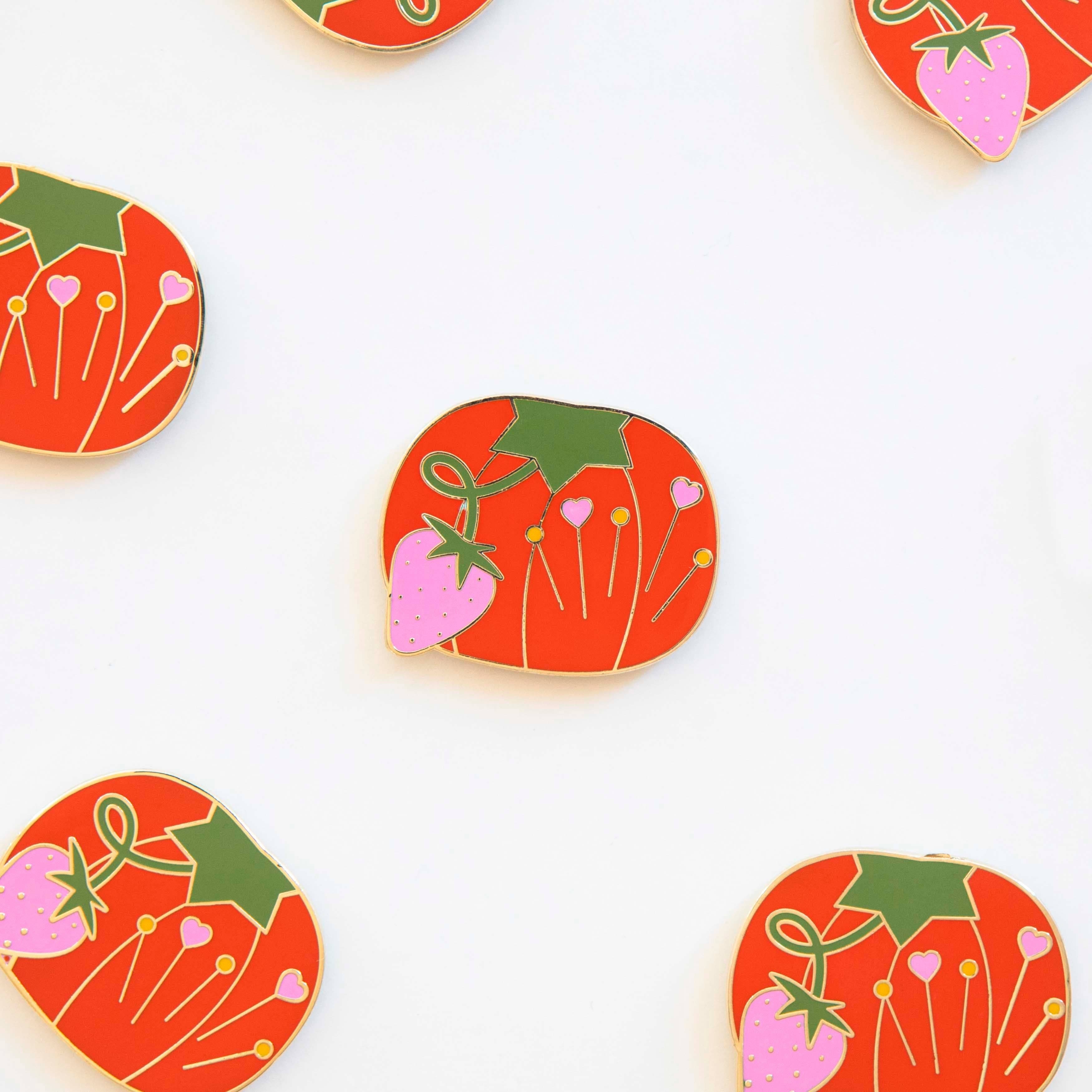 tomato pin cushion magnetic needle minder - Regular - Thumbnail 2
