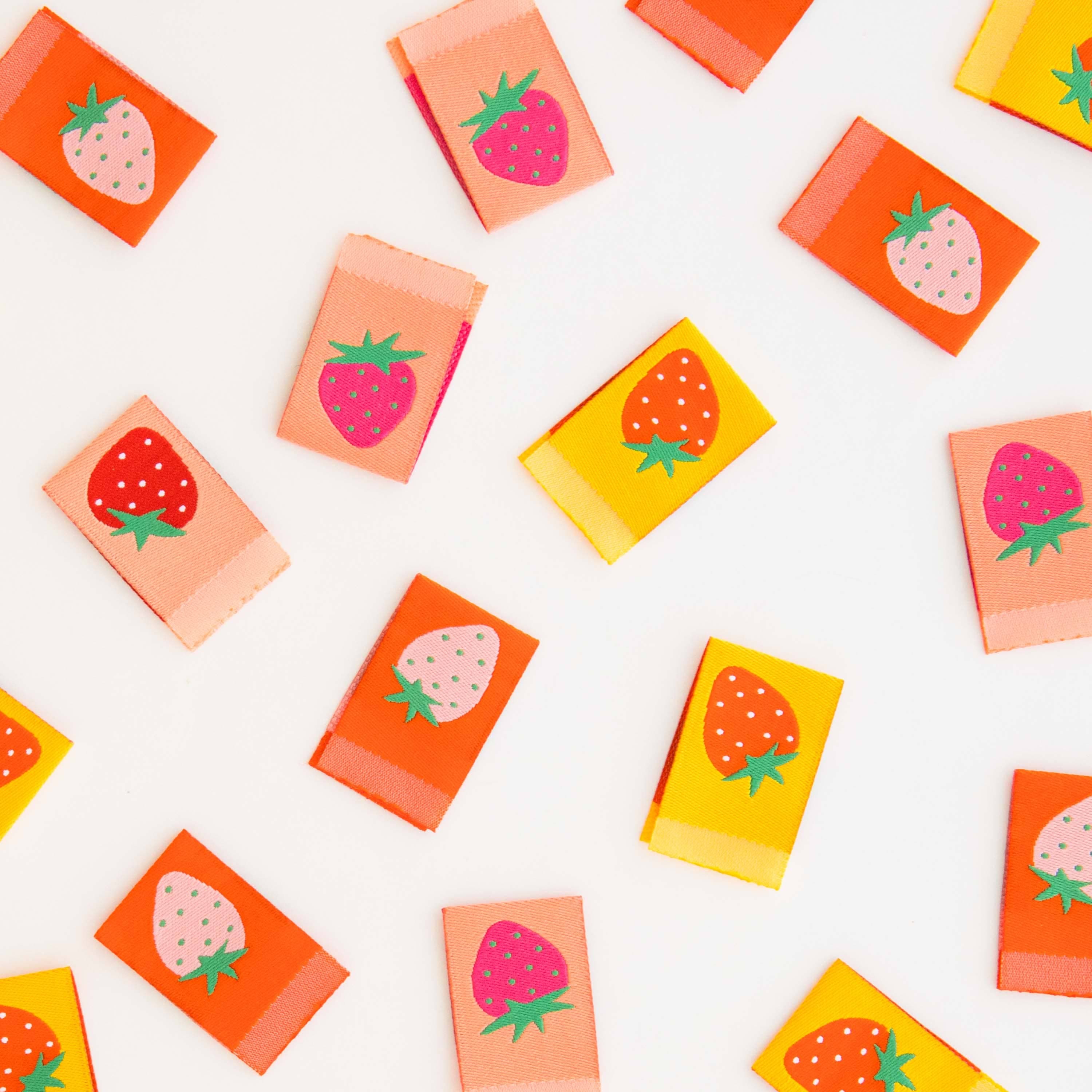 woven strawberry sewing labels - Regular - Thumbnail 3