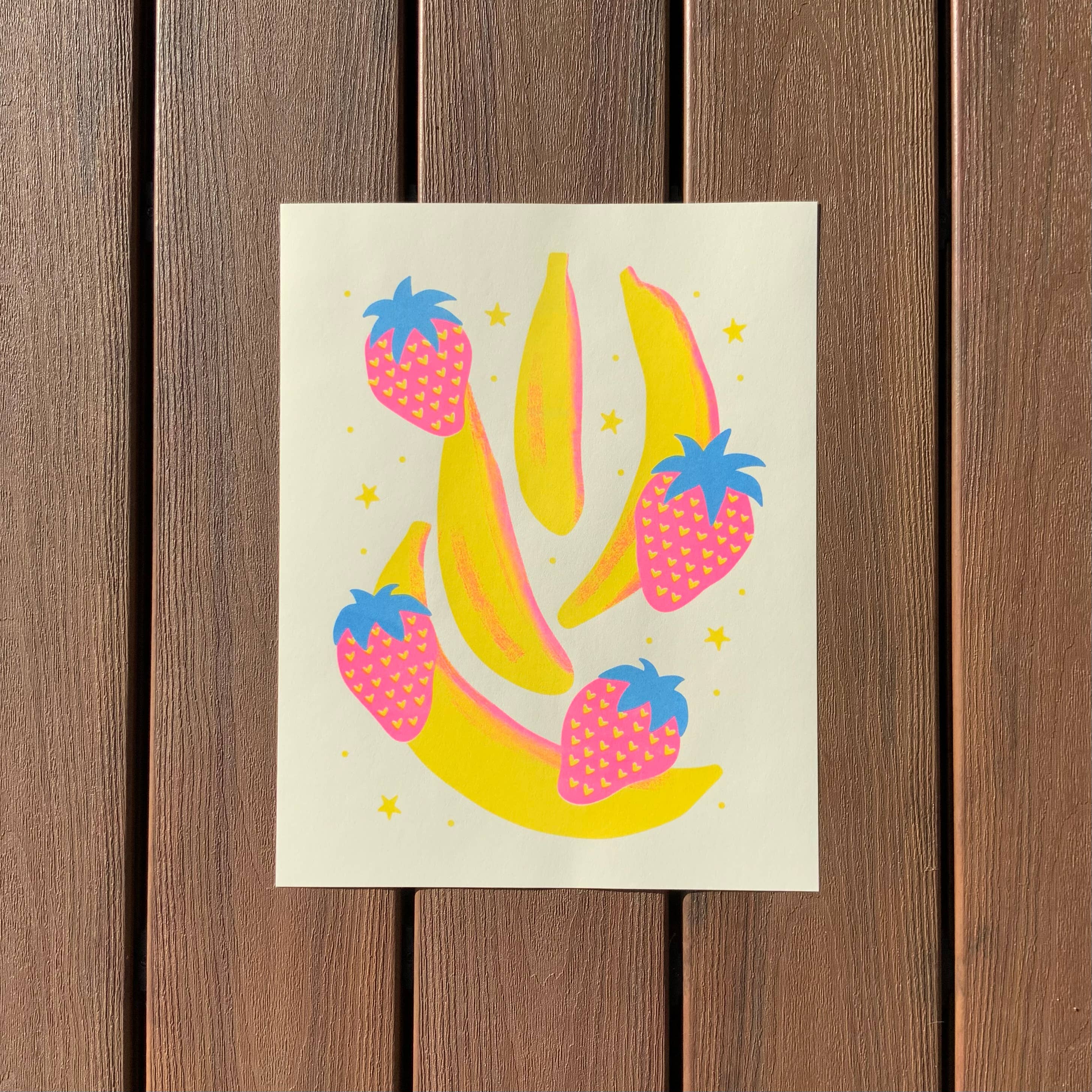 strawberry banana 11x14 riso print - Regular - Thumbnail 5