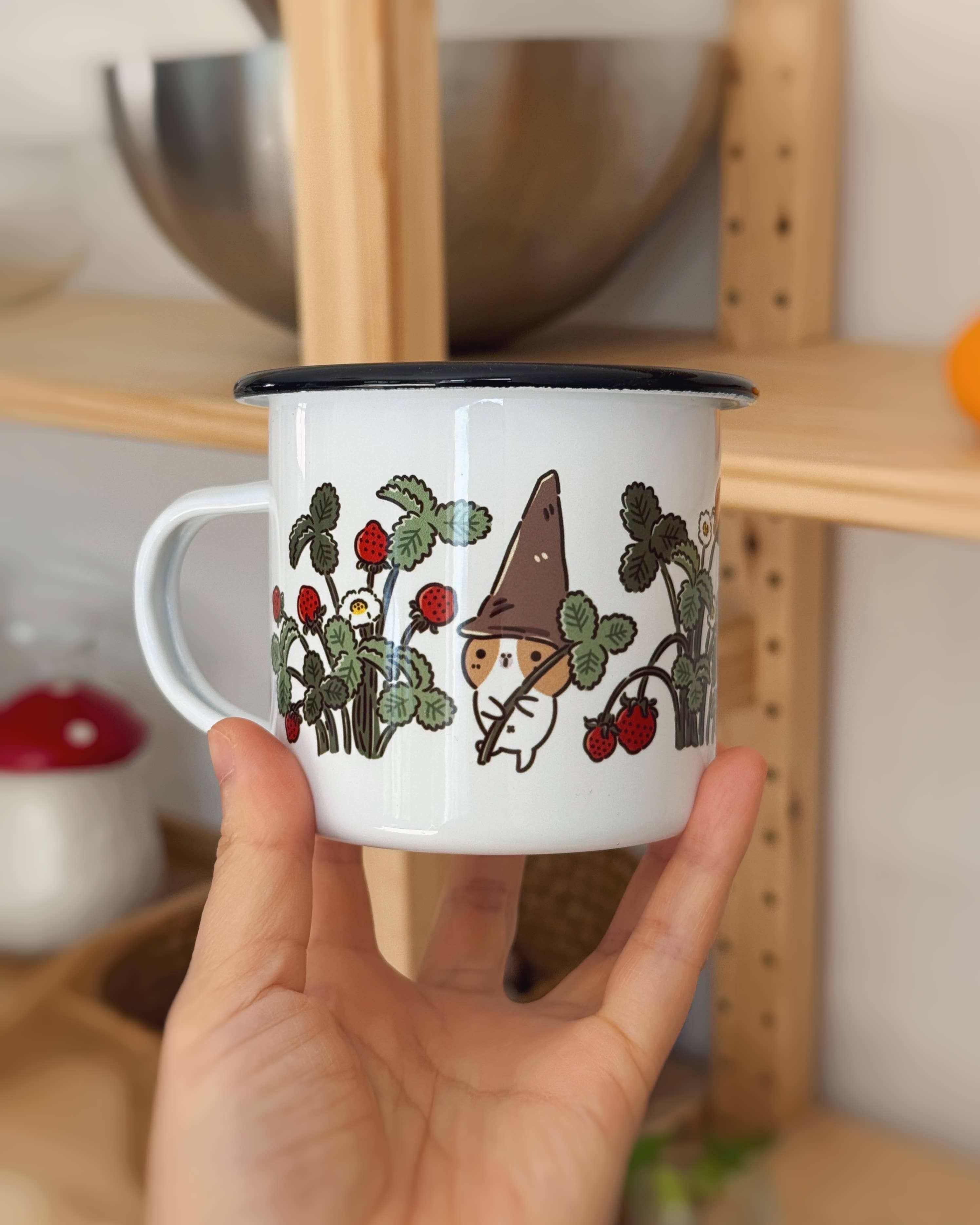 bubu & moonch strawberry season enamel mug - Regular - Thumbnail 5