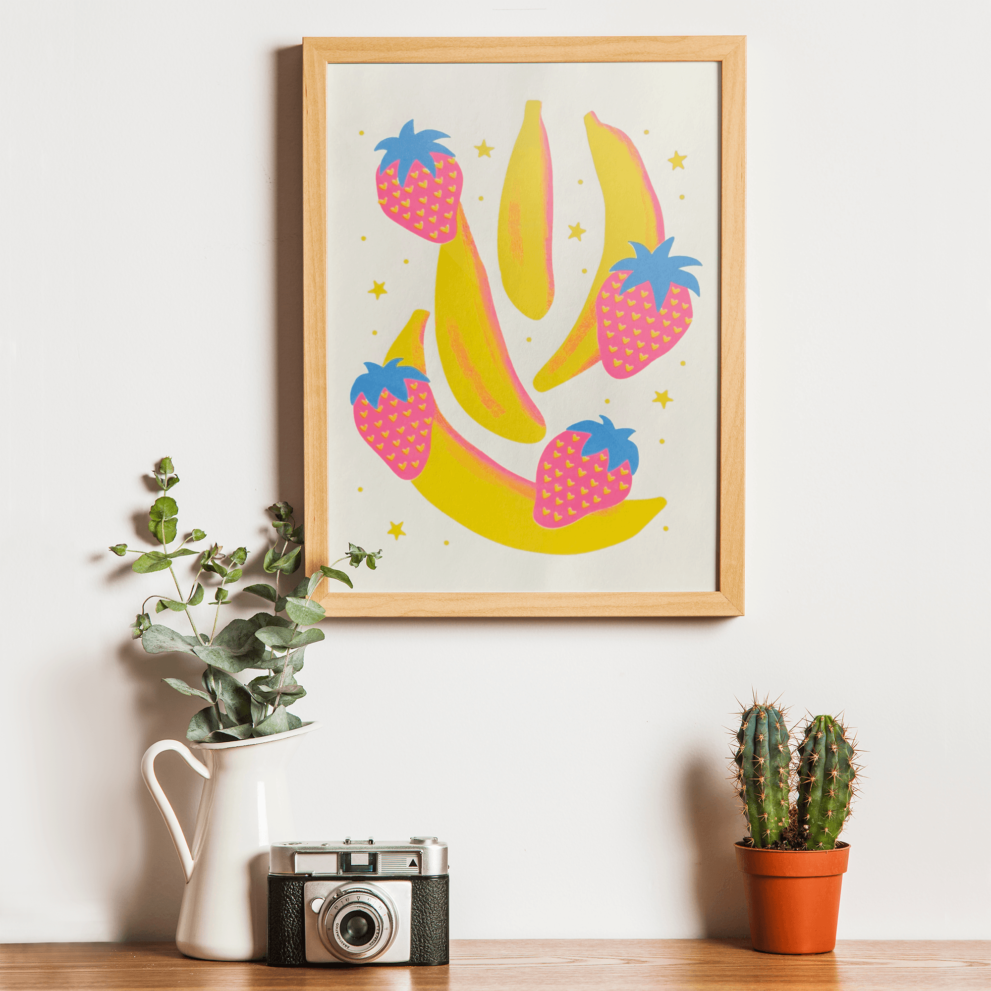 strawberry banana 11x14 riso print - Regular - Thumbnail 2