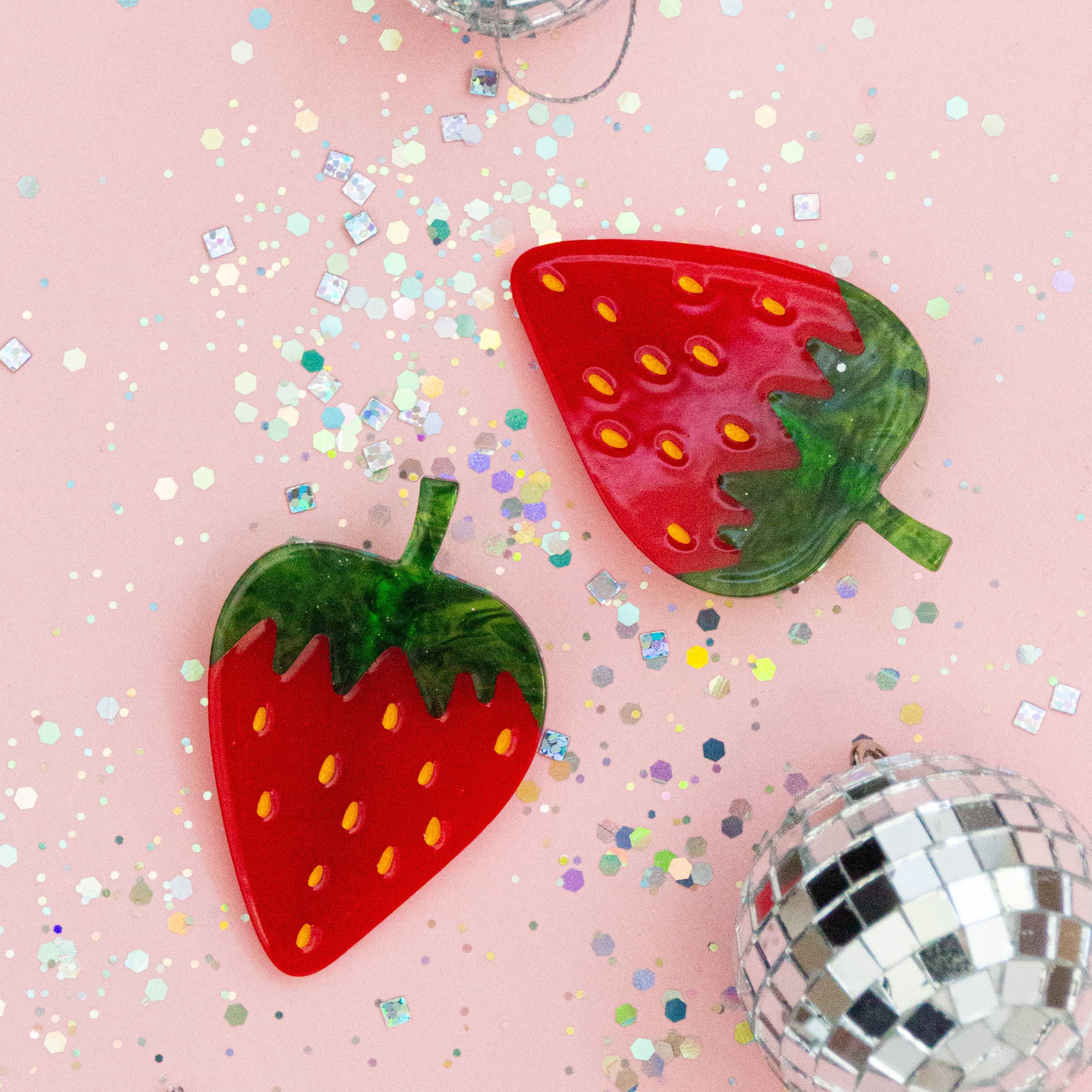 strawberry alligator hair clip set - Regular - Thumbnail 7