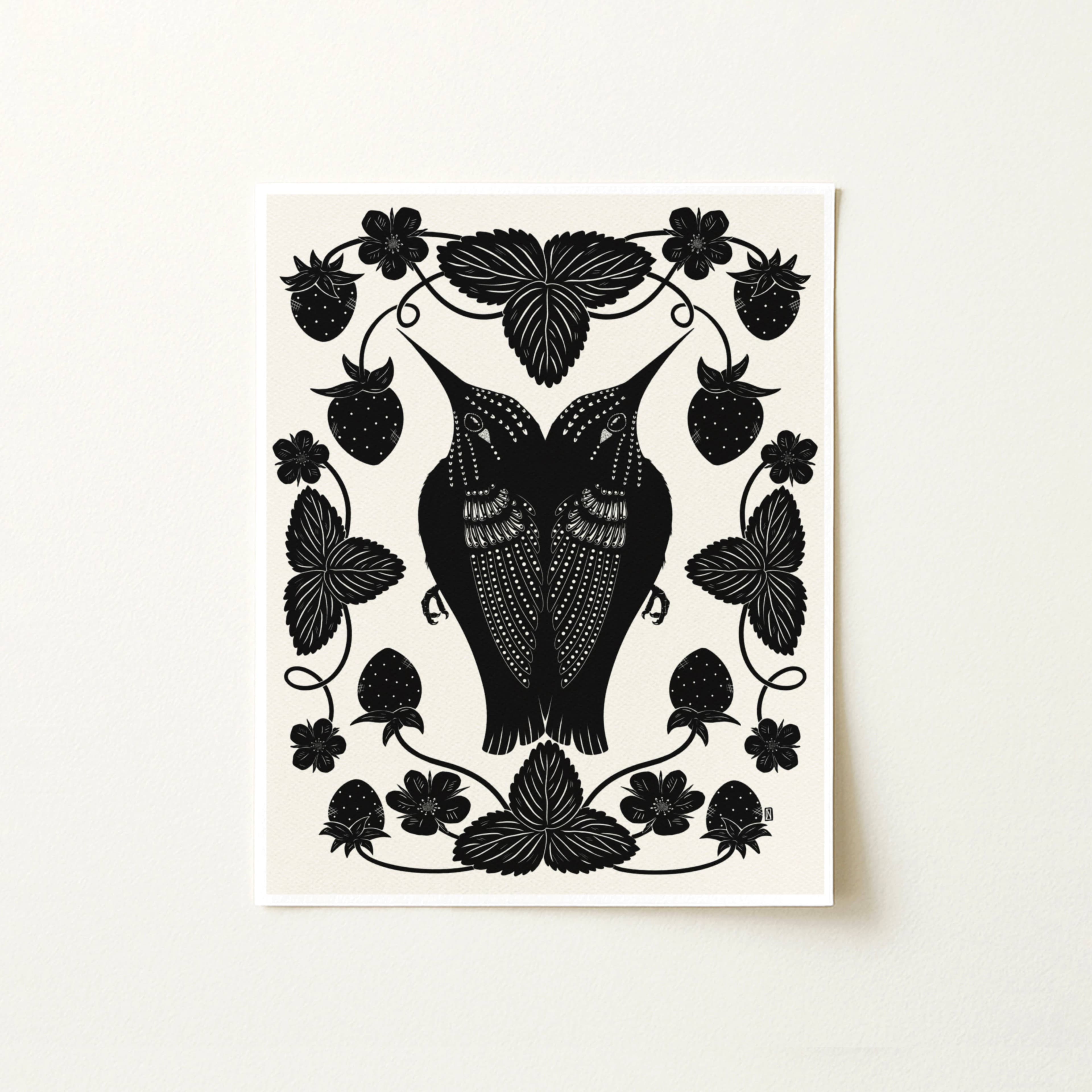 birds & berries print - Regular - Thumbnail 2