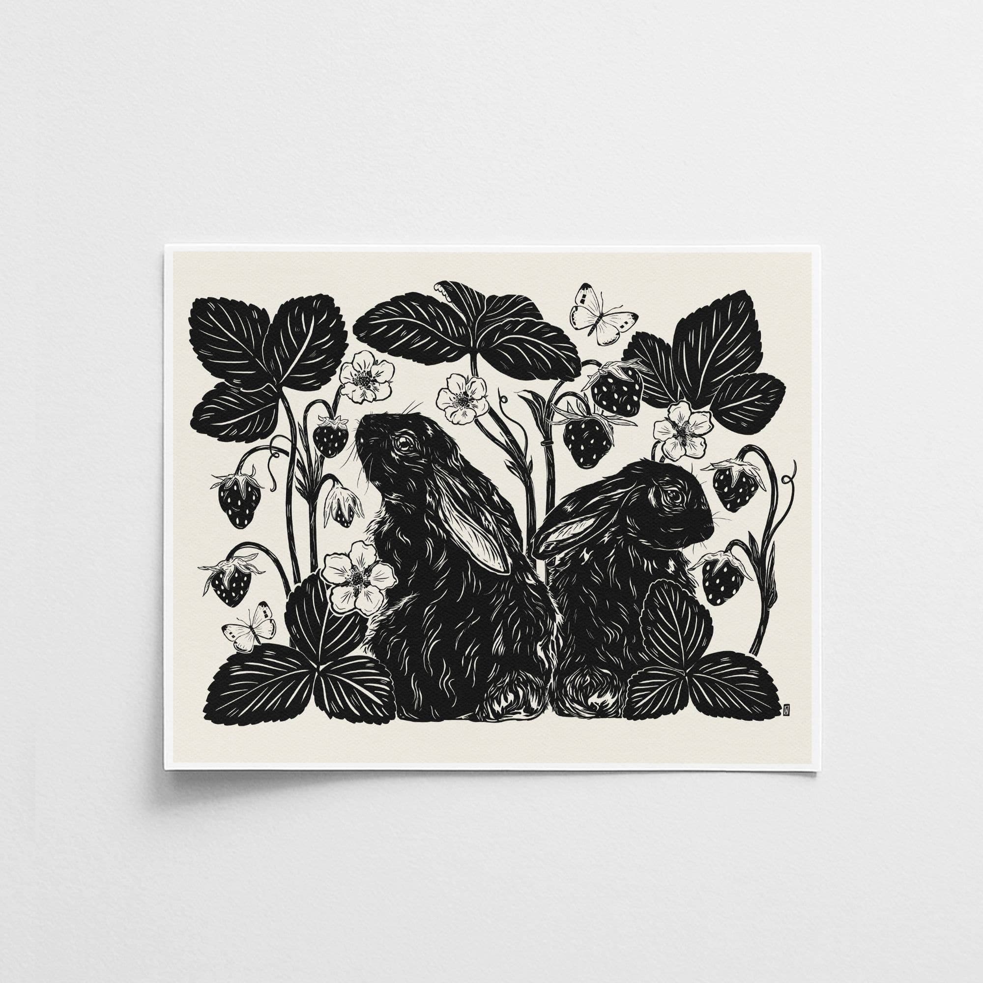 bunnies & berries print - Regular - Thumbnail 2