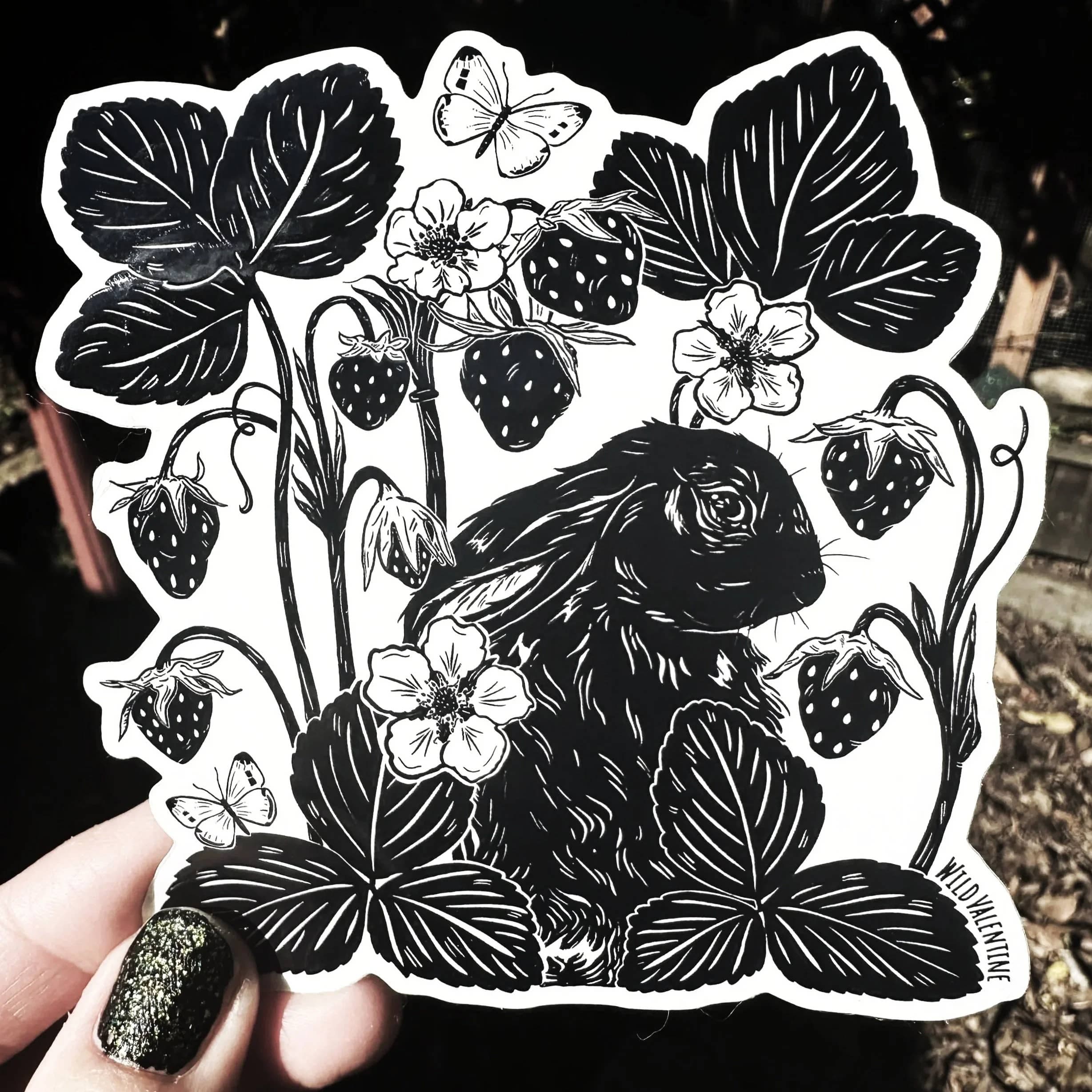 bunnies & berries sticker #1 - Regular - Thumbnail 2