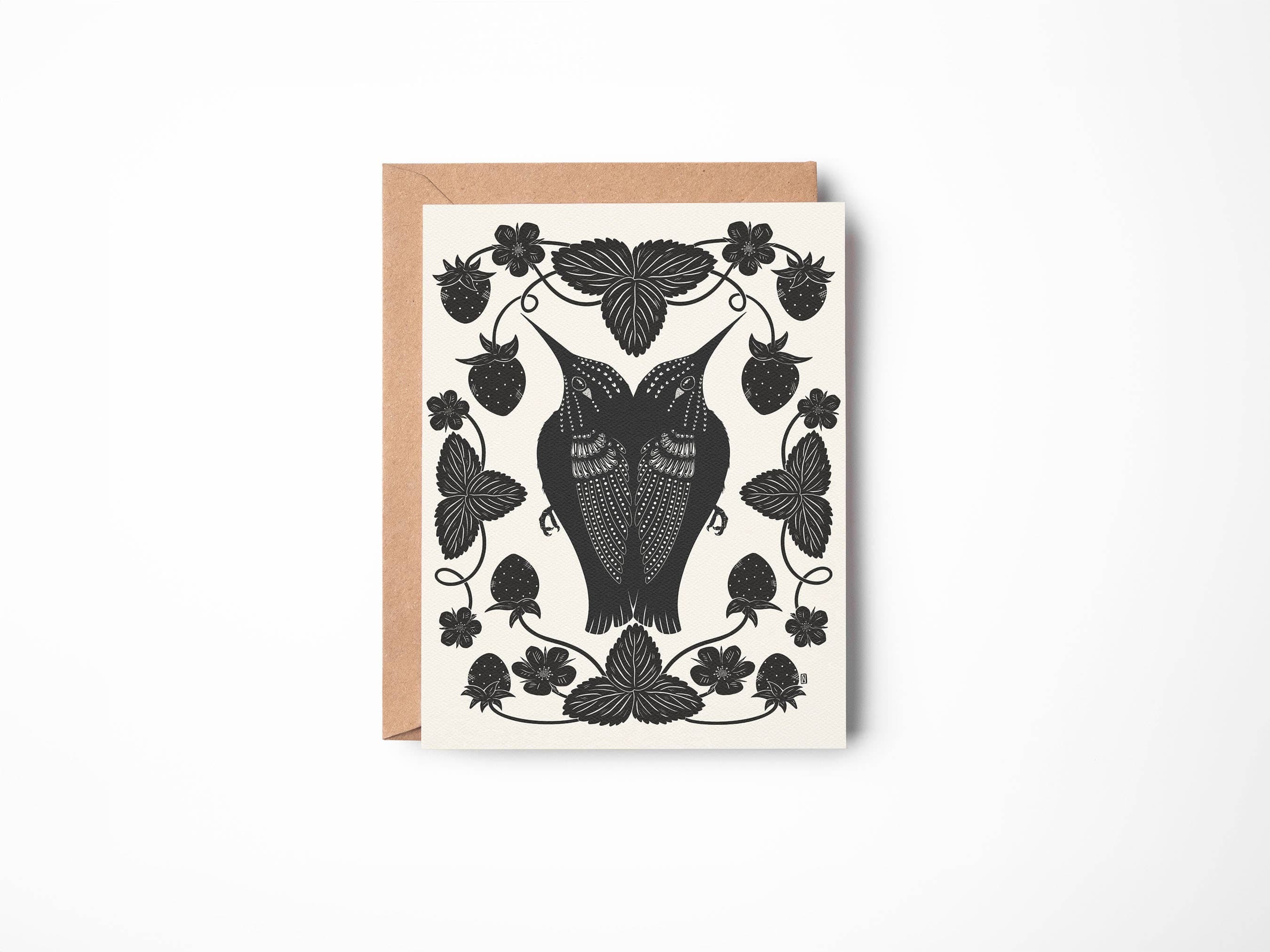 birds & berries card - Regular - Thumbnail 2