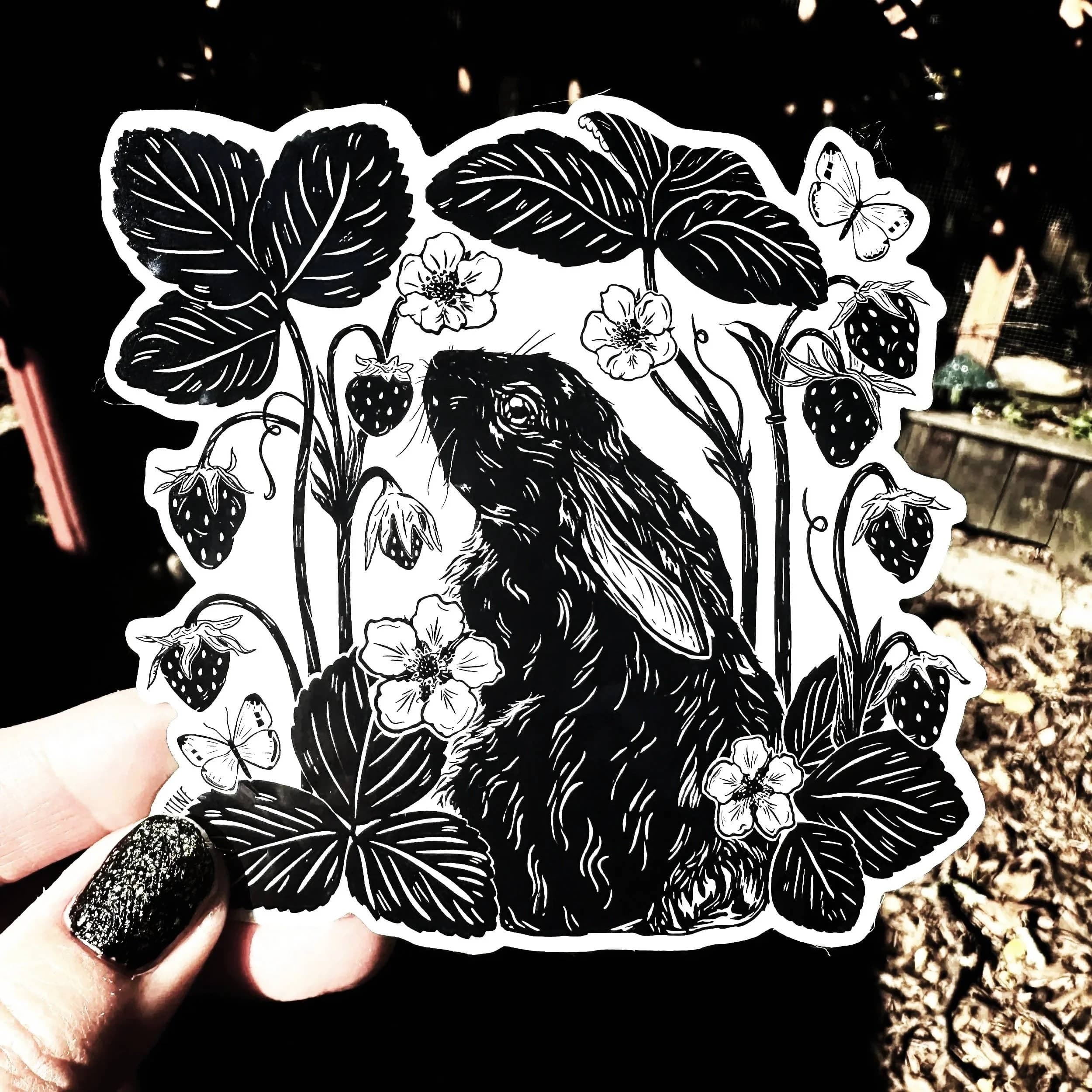 bunnies & berries sticker #2 - Regular - Thumbnail 2