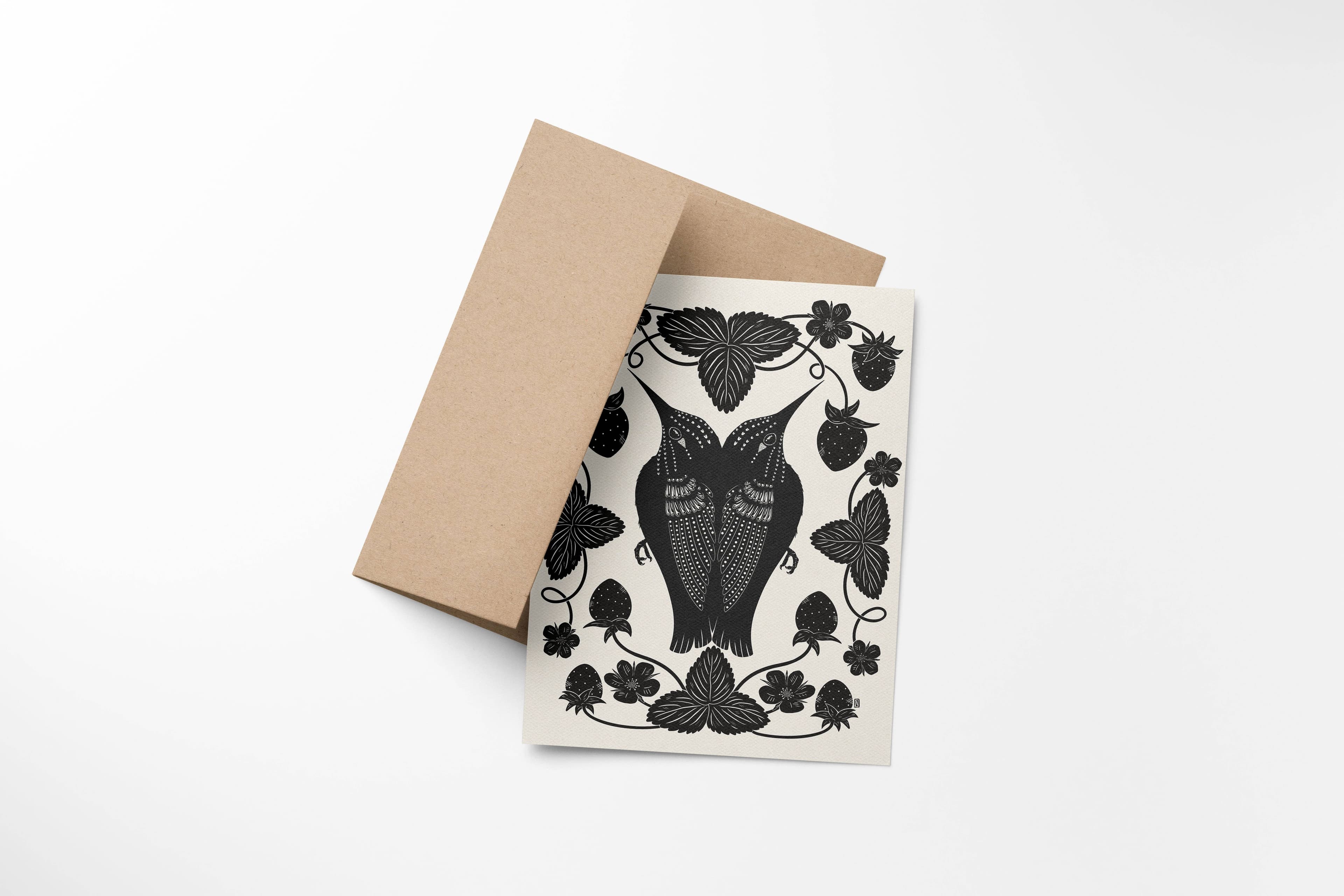 birds & berries card - Regular - Thumbnail 7