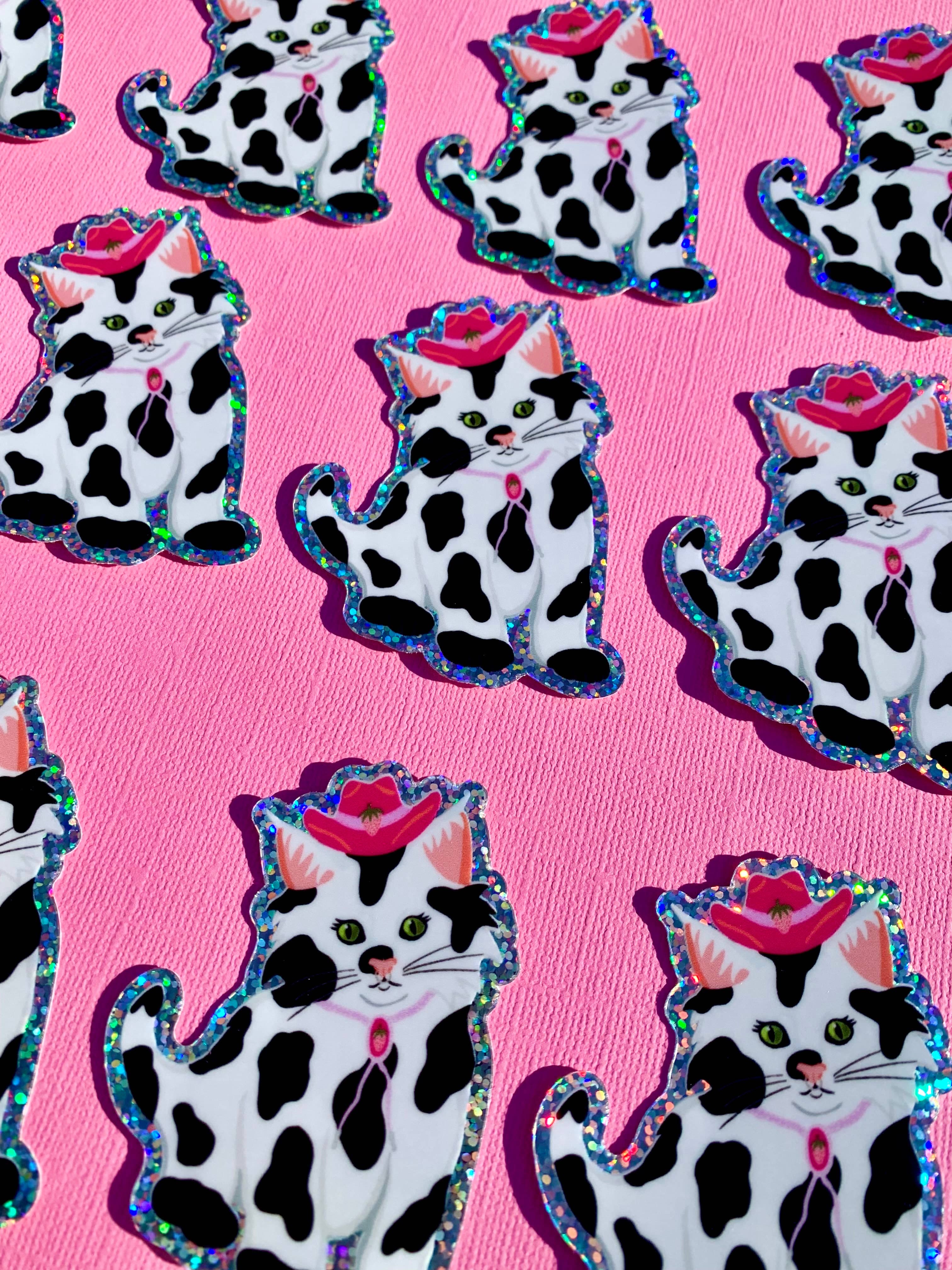 strawberry cowgirl kitty sticker - Regular - Thumbnail 2