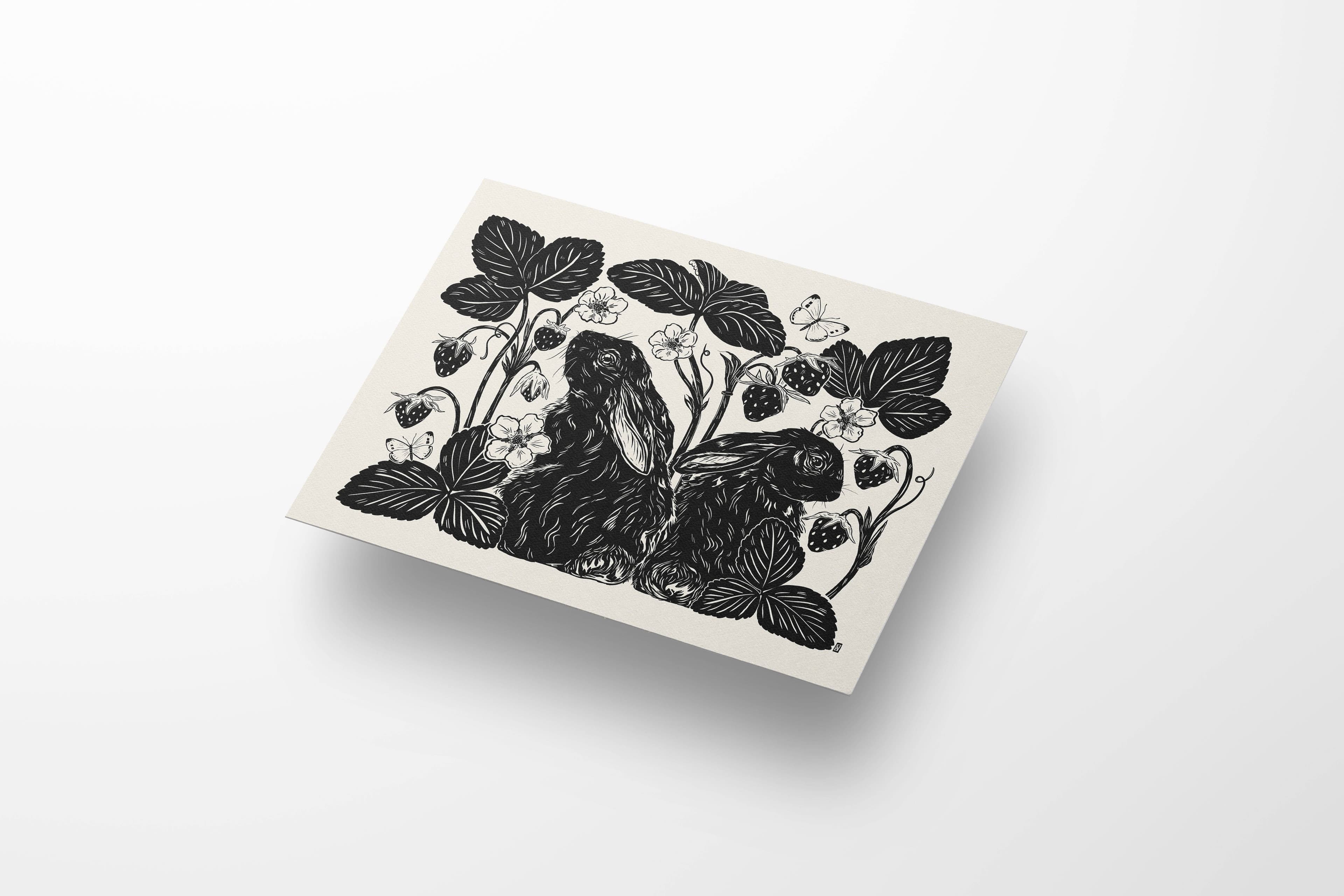 bunnies & berries card - Regular - Thumbnail 3
