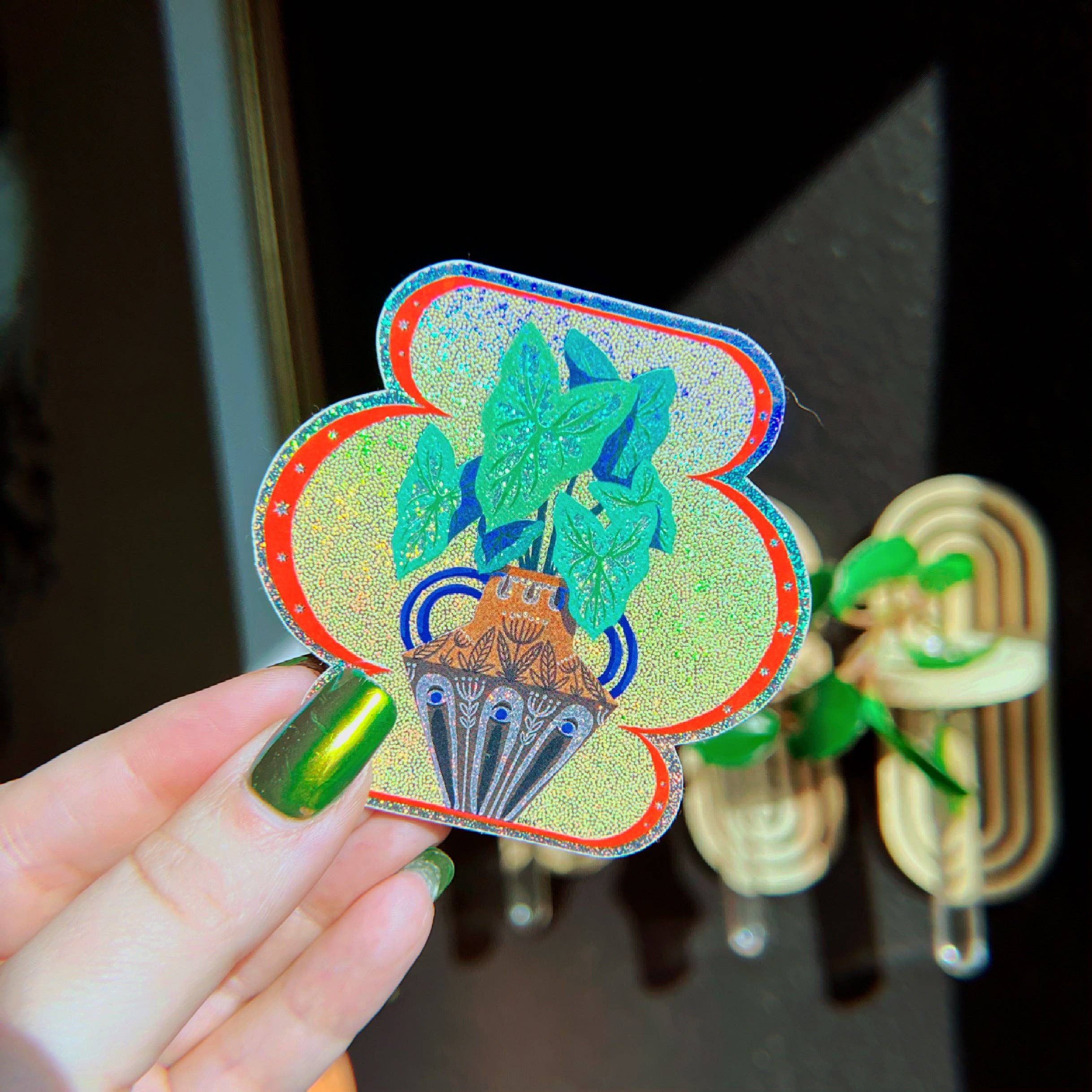 dewy glitter flower sticker - Regular - Thumbnail 7