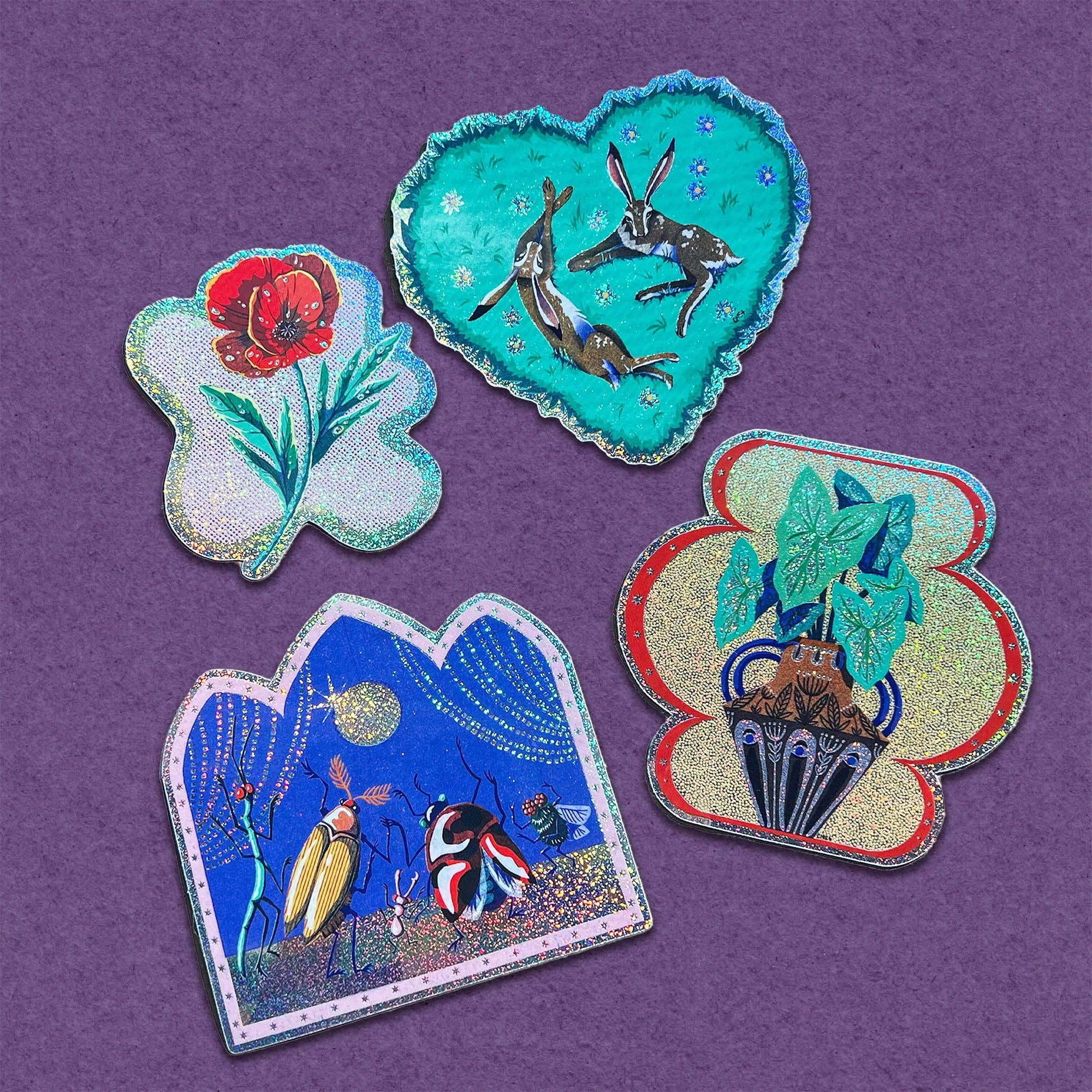dewy glitter flower sticker - Regular - Thumbnail 2
