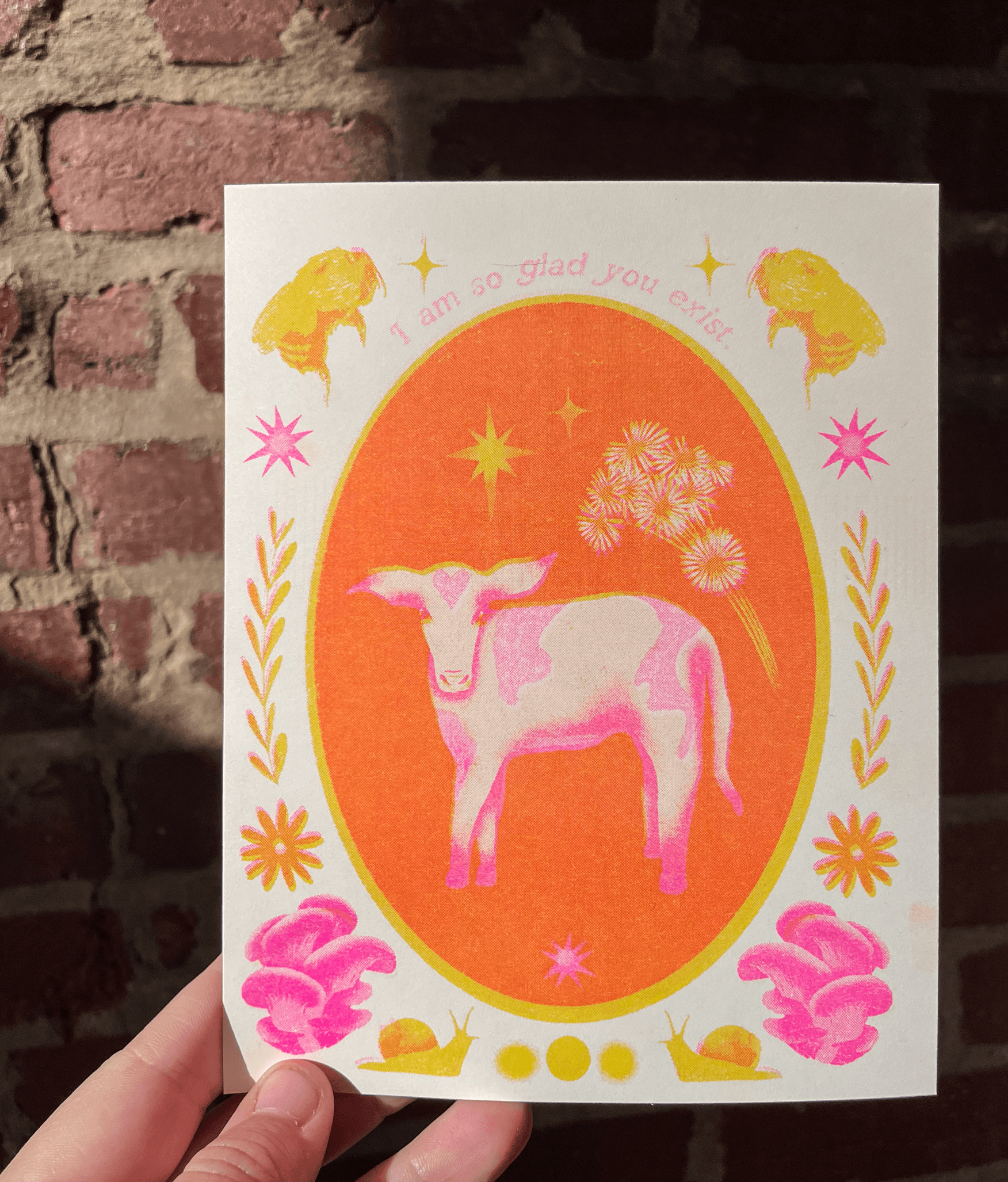 i am so glad! mini cow riso print - Regular - Thumbnail 2