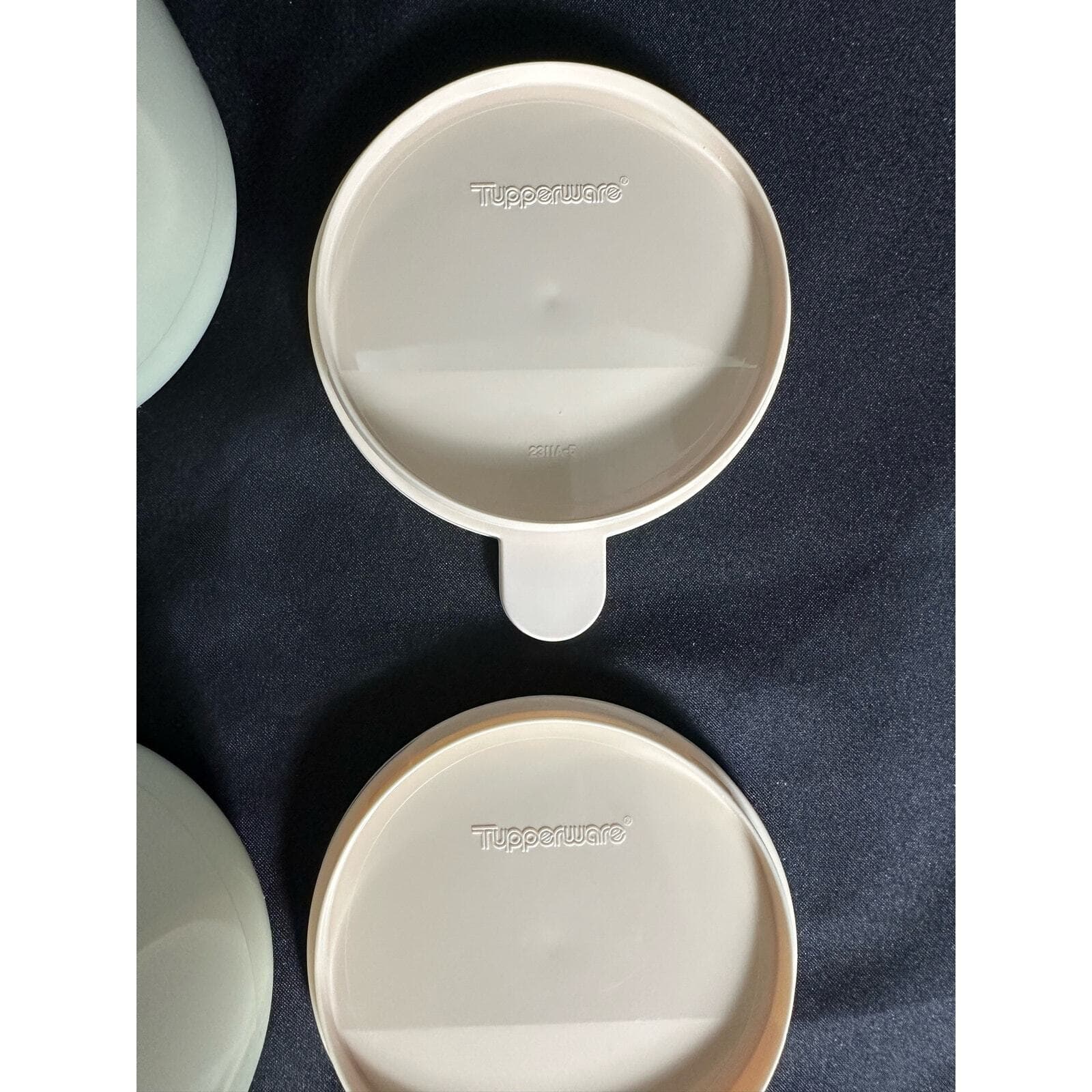 Tupperware Vintage Creamer 2309A & Sugar 23108 Pink Lids Ivory Base Set Vintage - Thumbnail 8
