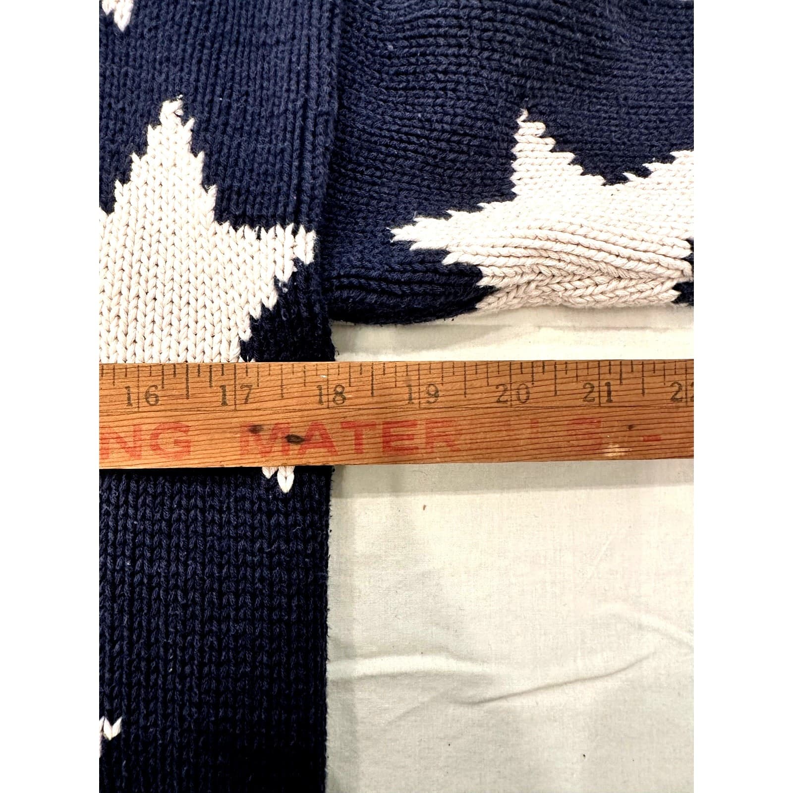 Perry Ellis Vintage 1980s American Flag Intarsia Knit Evil Knievel Levis Sweater - Thumbnail 9