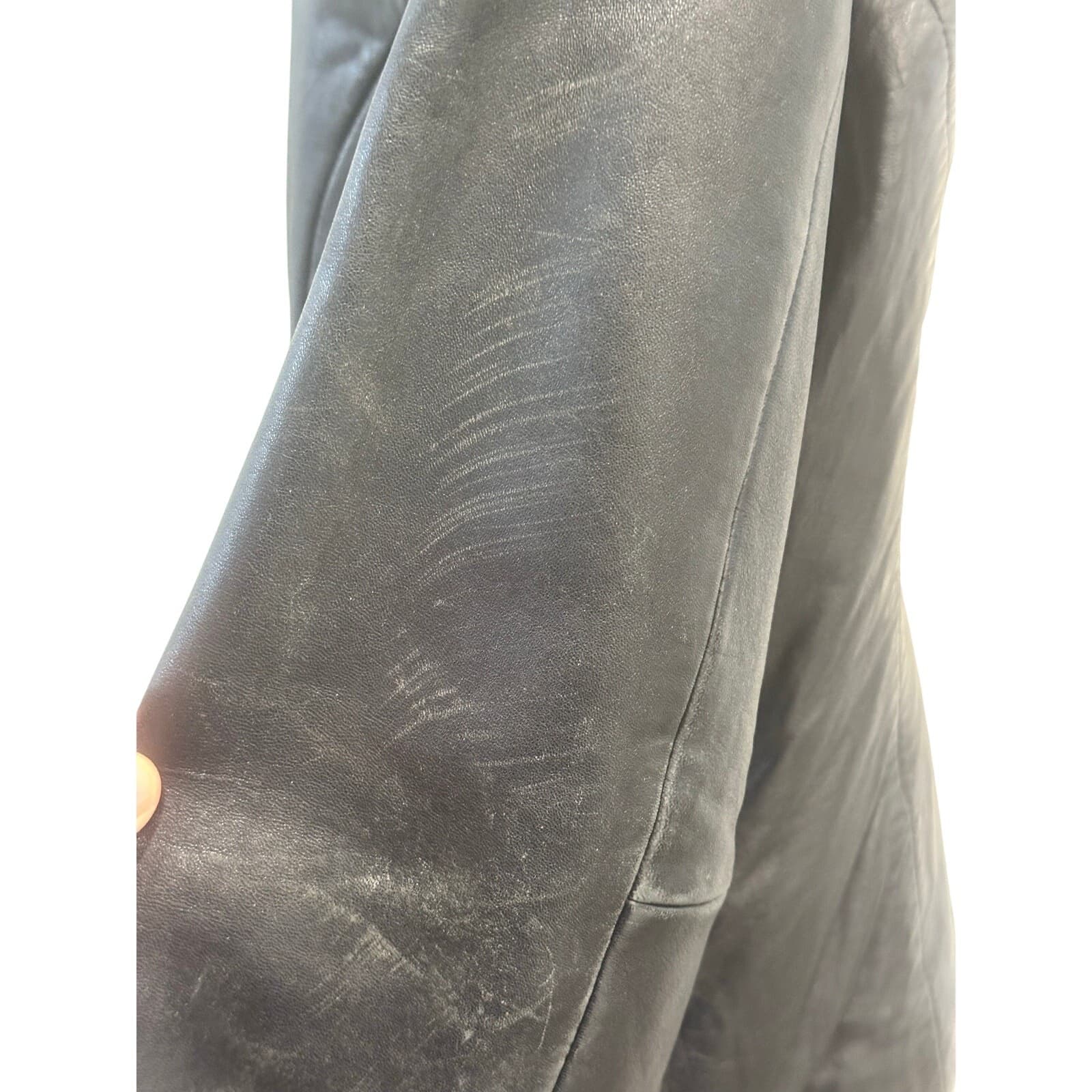 'Katiana Couture' Soft Luxurious Black Leather Jacket Italy Design, Medium - Thumbnail 9