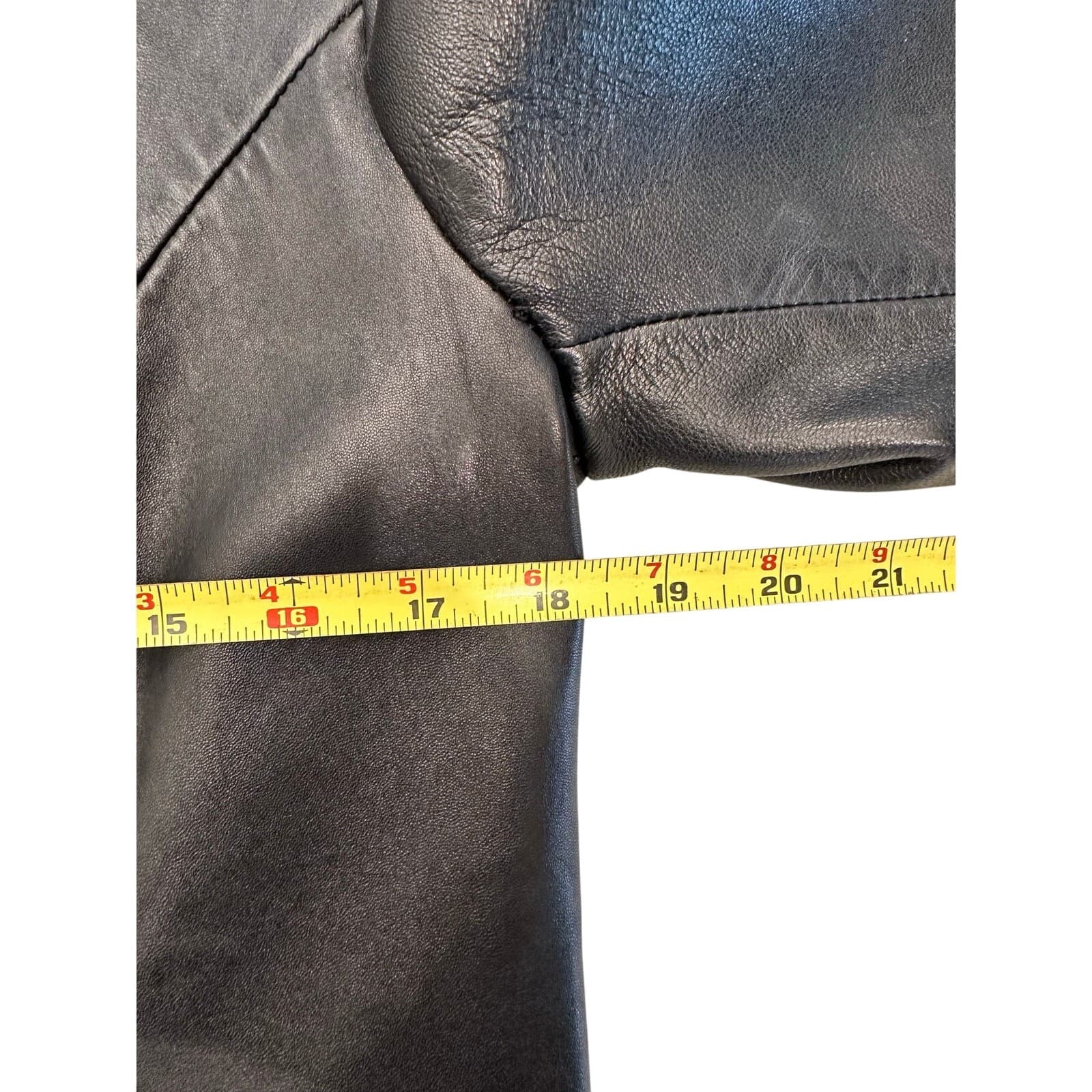 'Katiana Couture' Soft Luxurious Black Leather Jacket Italy Design, Medium - Thumbnail 13