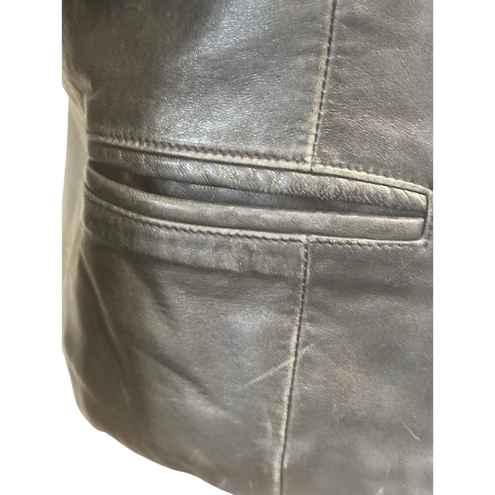 'Katiana Couture' Soft Luxurious Black Leather Jacket Italy Design, Medium - Thumbnail 5