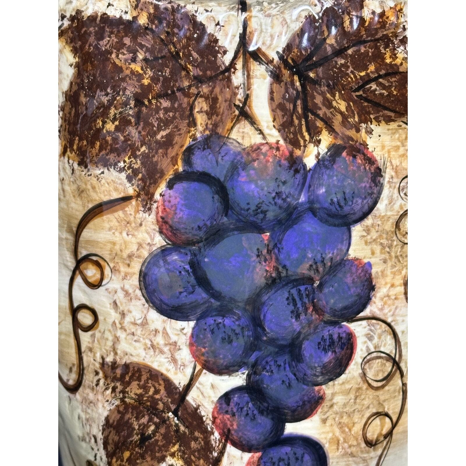 DARIO FARRUCI Designs Ceramic Grapevine Inspired Pitcher-9" - Thumbnail 2