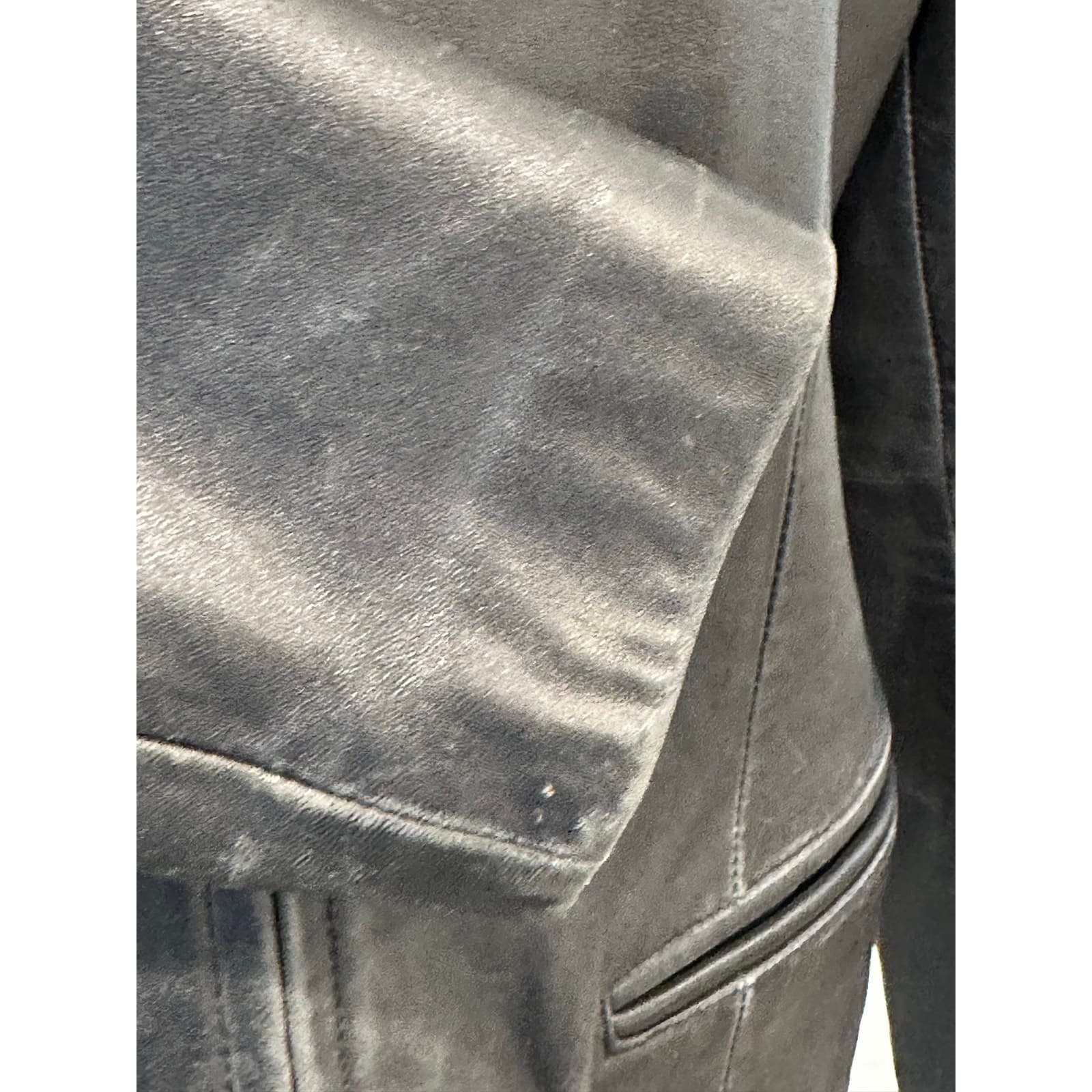 'Katiana Couture' Soft Luxurious Black Leather Jacket Italy Design, Medium - Thumbnail 6