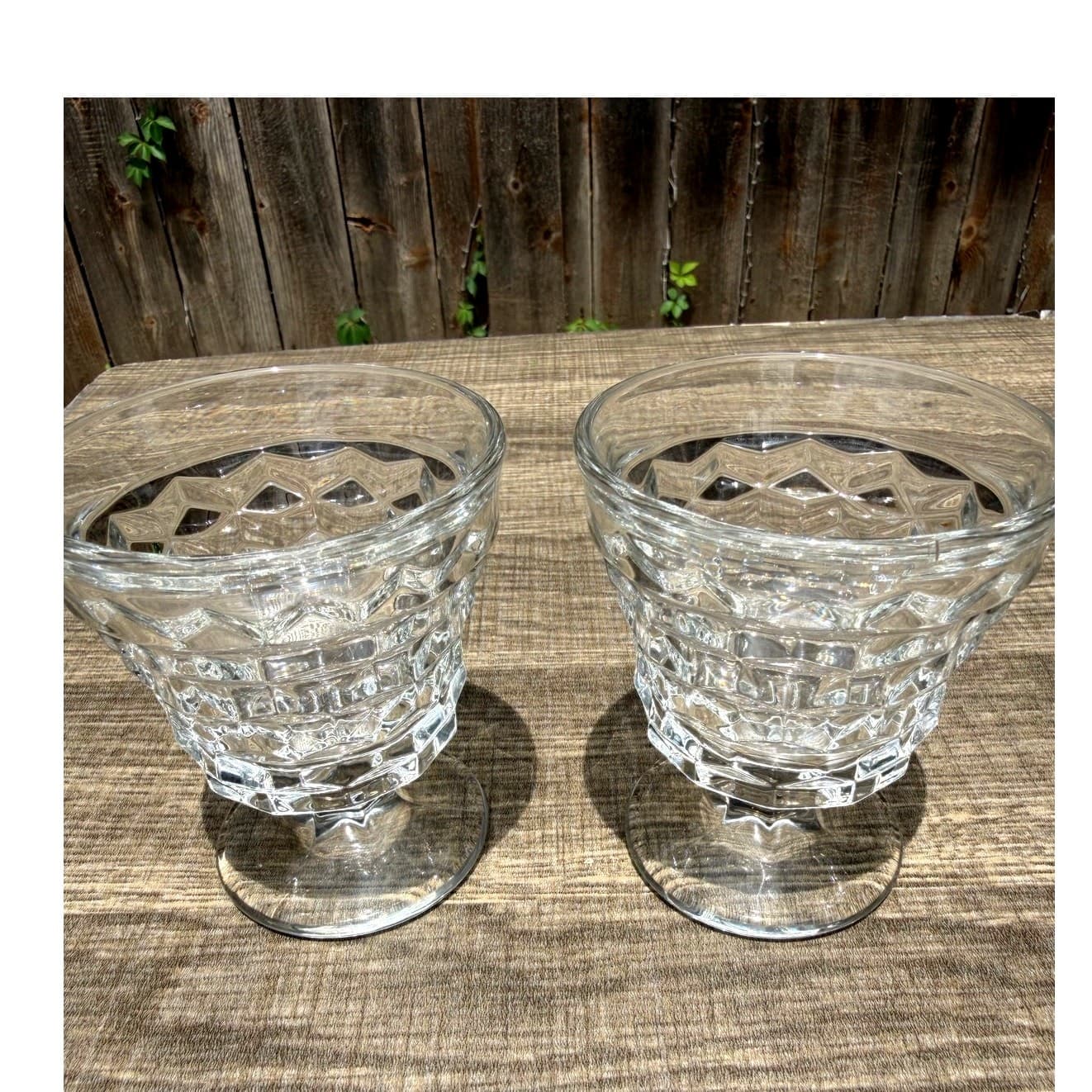 Fostoria 'American' Vintage Clear Glass Oyster/Fruit Cocktail Cups-Set of 2 - Thumbnail 3