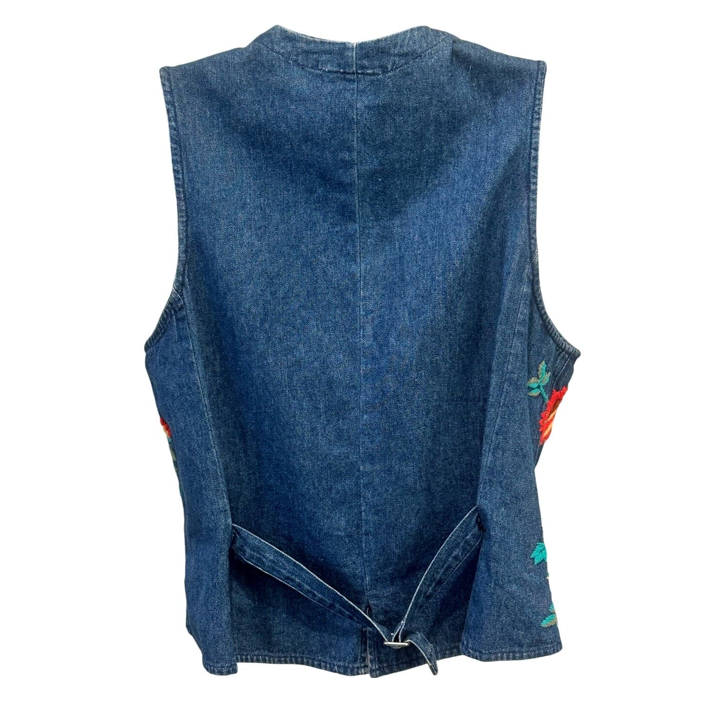 Carroll Reed Vintage Embroidered Denim Vest Women's Size 8-Excellent - Thumbnail 5