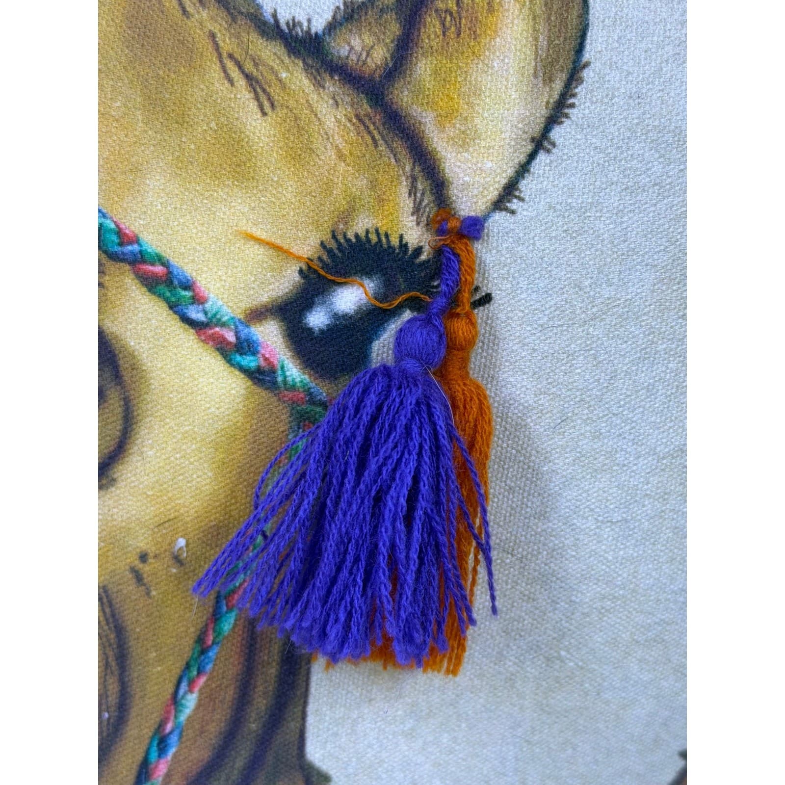 Boho Camel Throw Pillows 17” Tassel Trim Global Decor Cotton India-Set of 2 - Thumbnail 6