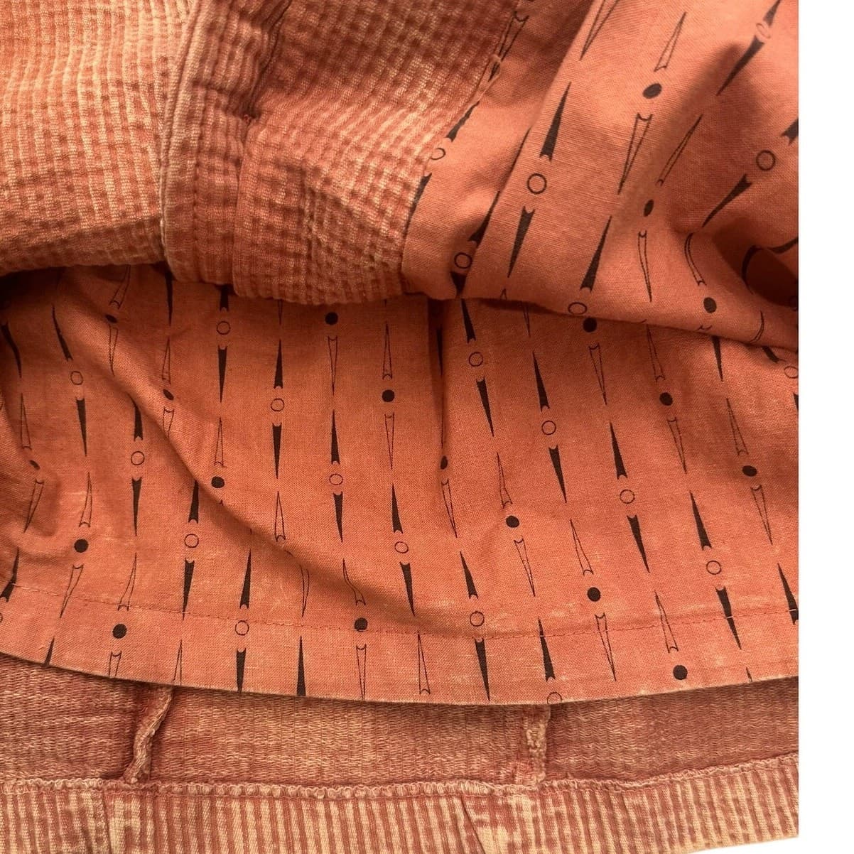 Asian inspired Oversized Vintage Retro 80s Textured Colorful Patchwork Jacket-L - Thumbnail 9