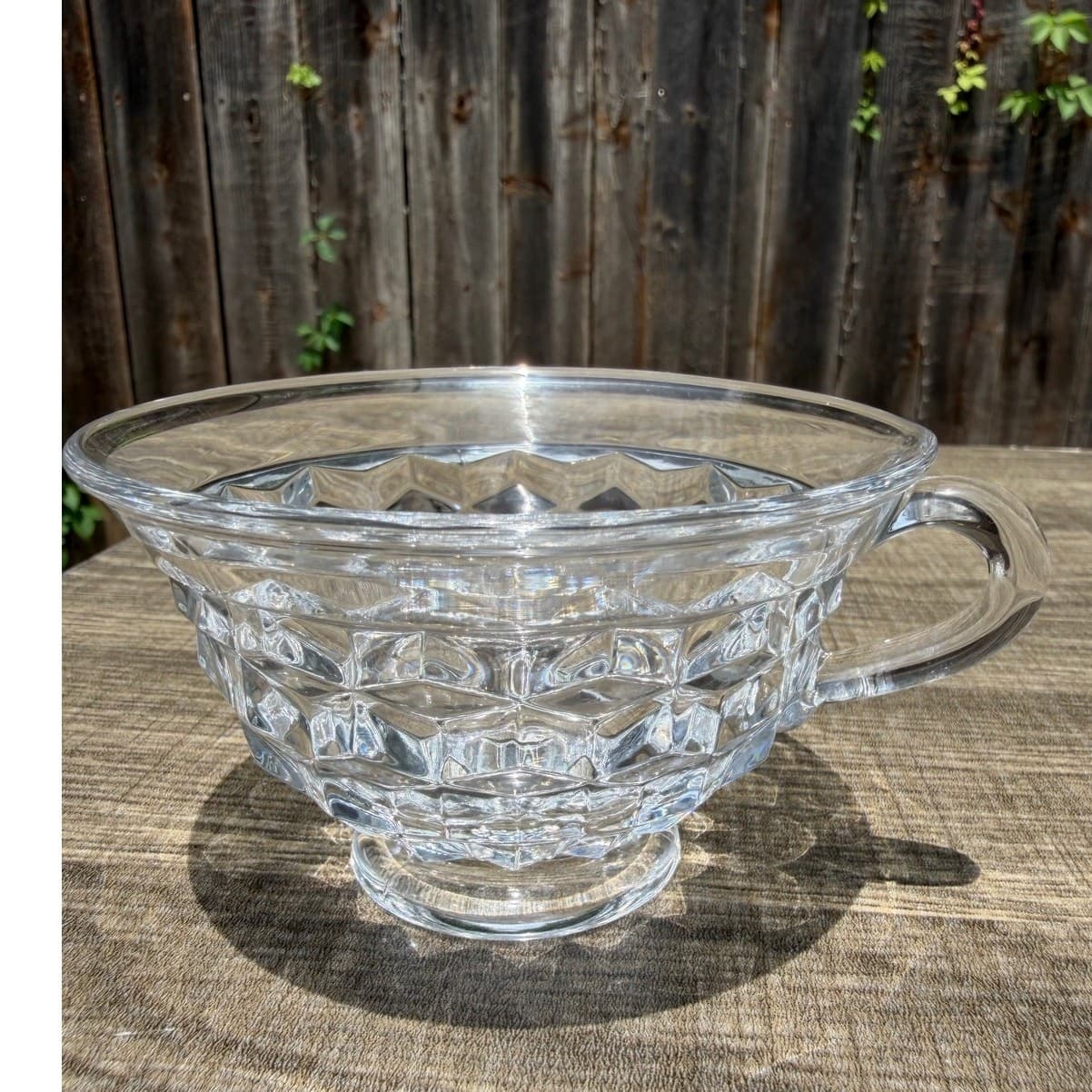 Fostoria 'American' Clear Glass Footed Vintage Coffee Punch Cups-Set of 4 - Thumbnail 9
