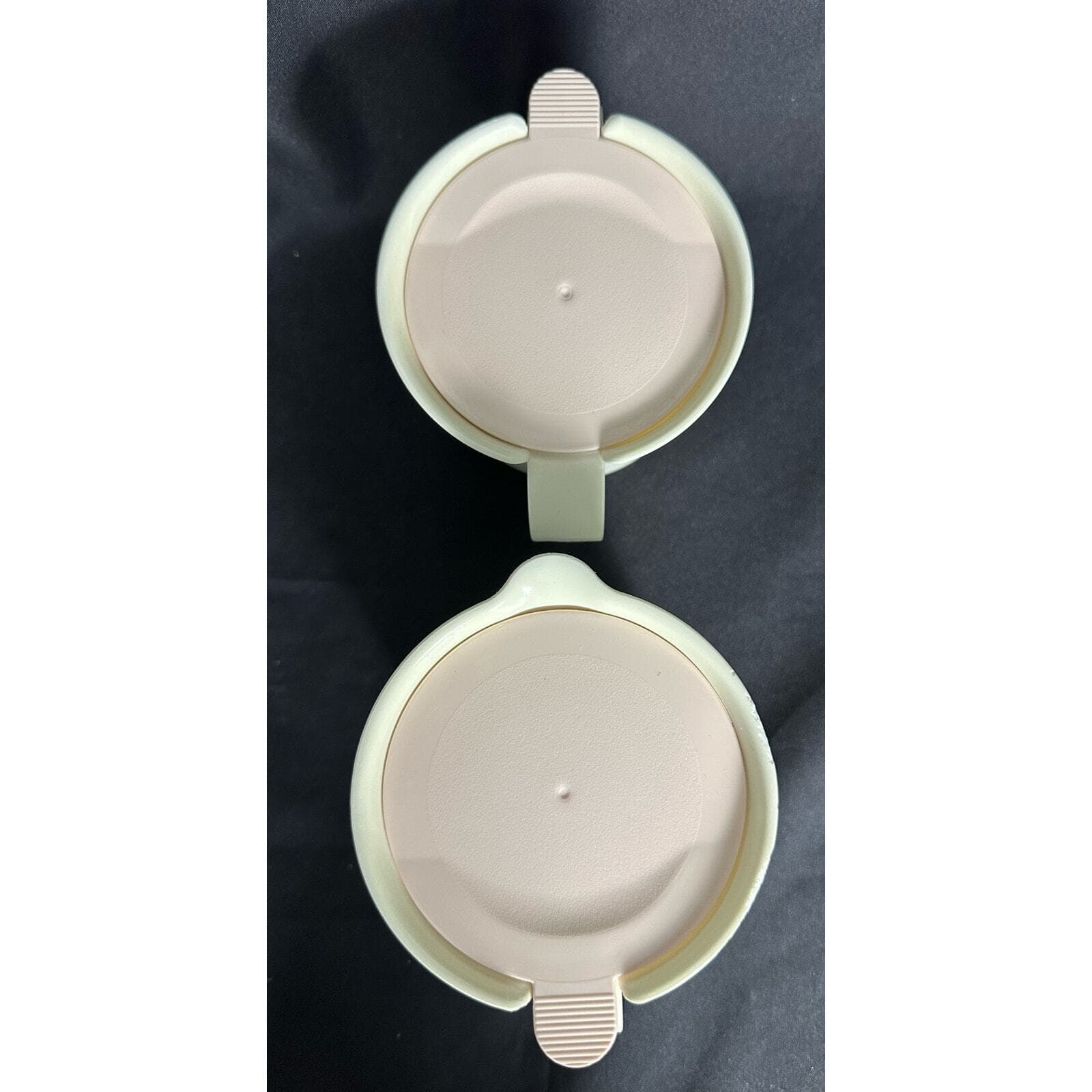 Tupperware Vintage Creamer 2309A & Sugar 23108 Pink Lids Ivory Base Set Vintage - Thumbnail 5