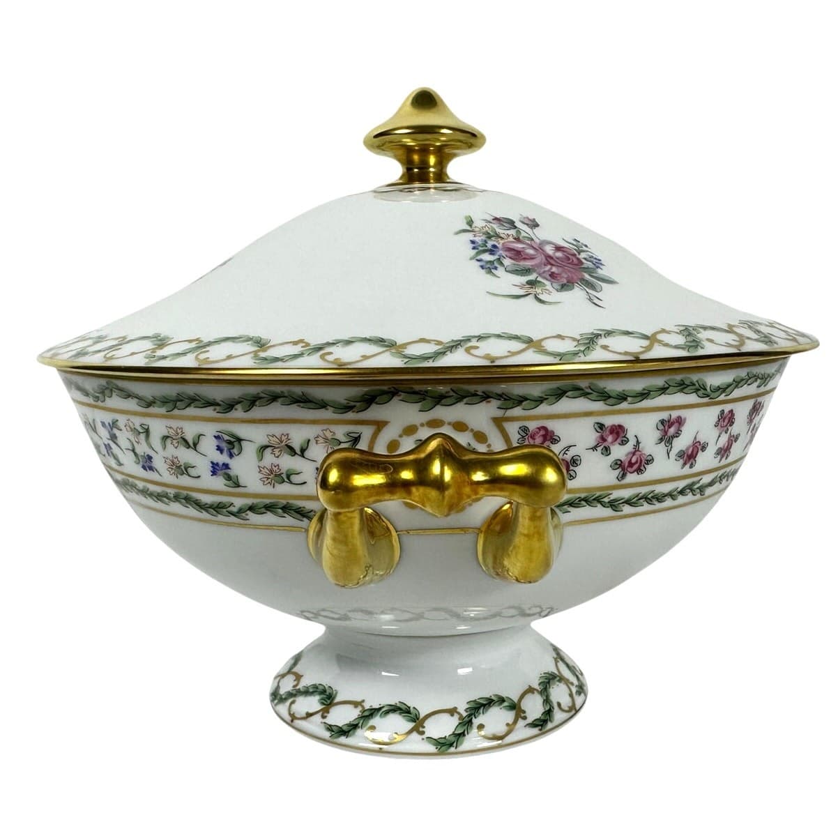 Haviland Limoges "Louveciennes" Round Soup Tureen 9.25" France-Pristine Mint! - Thumbnail 5