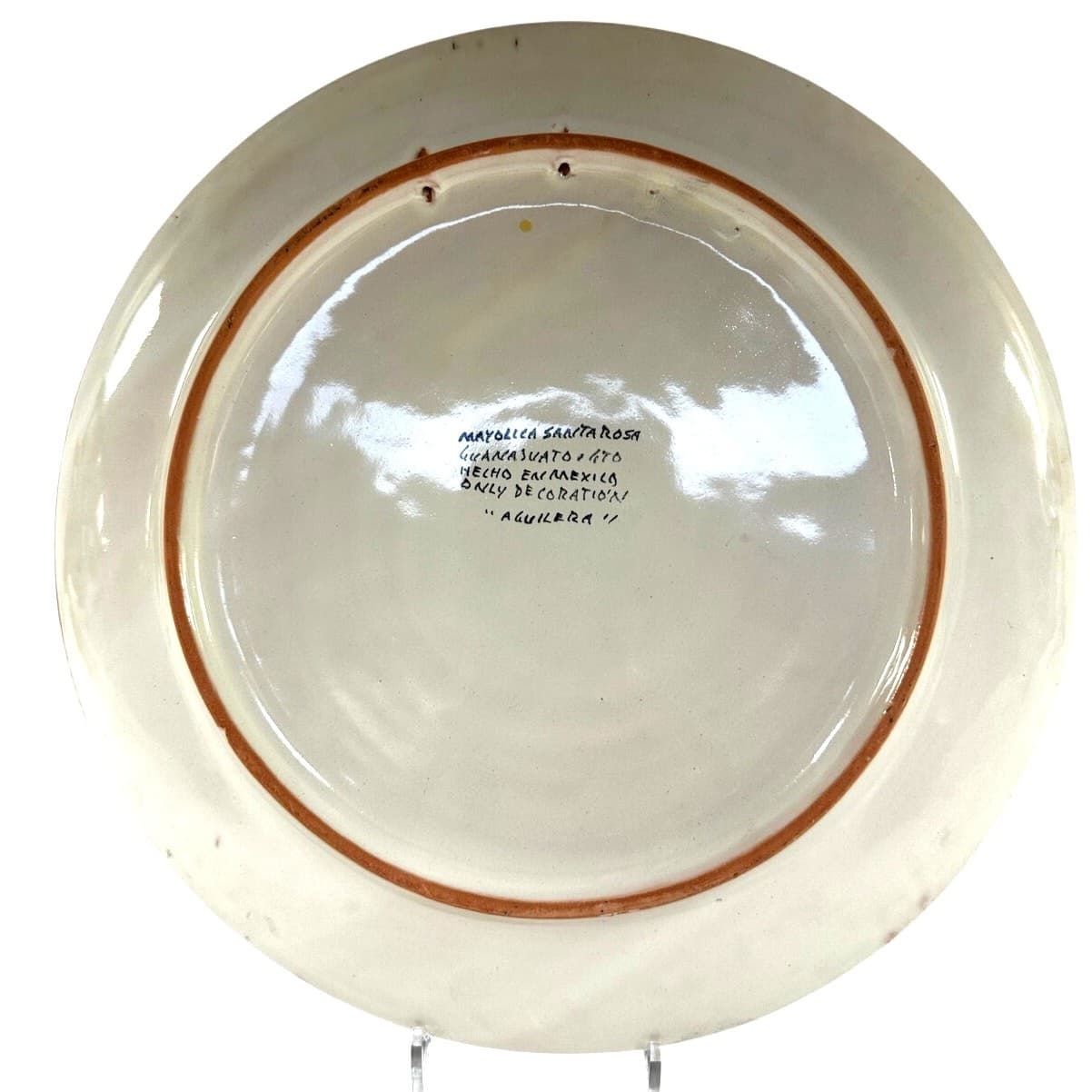 Mayolica Santa Rosa Ceramic Vintage 12" Fruit Display Plate - Thumbnail 3