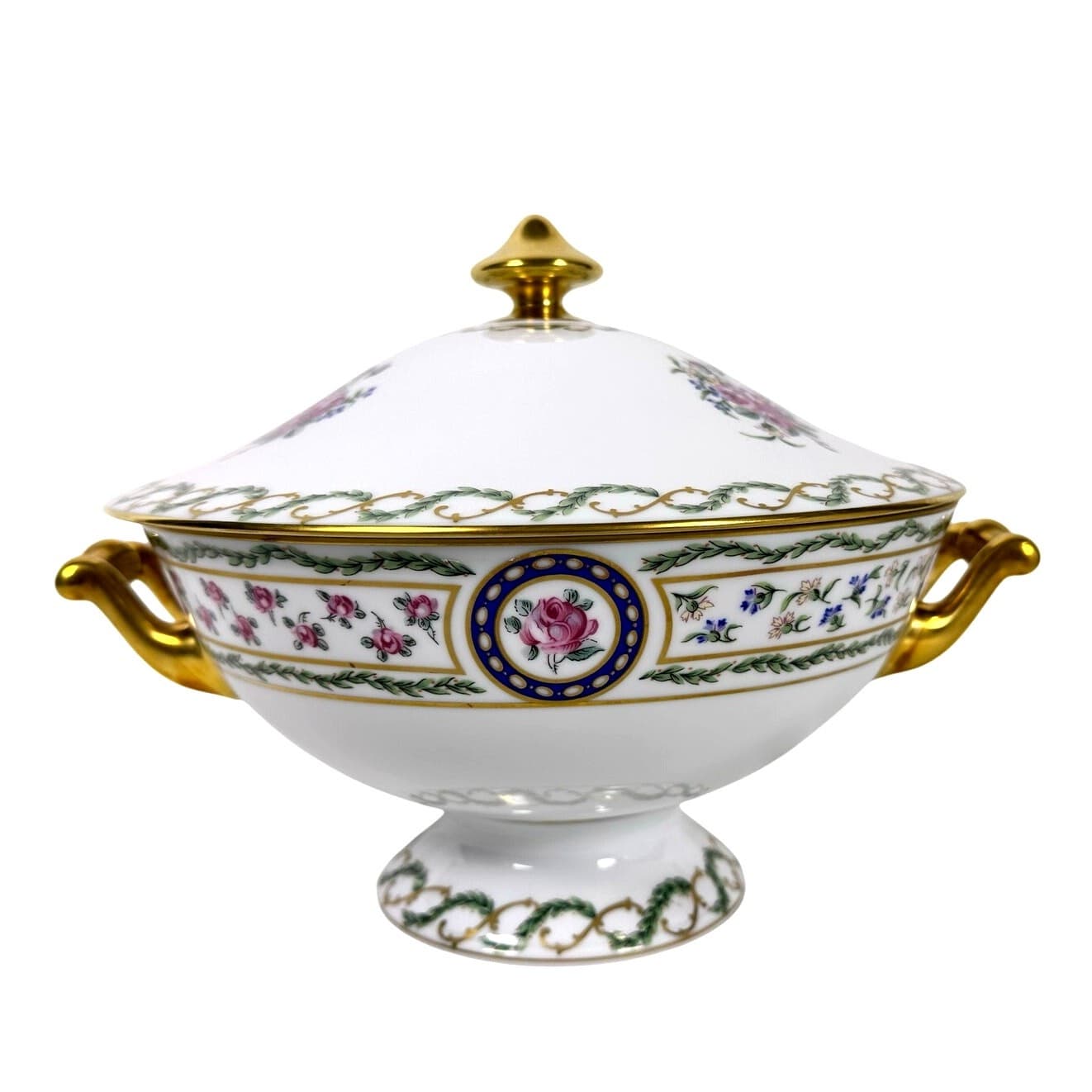 Haviland Limoges "Louveciennes" Round Soup Tureen 9.25" France-Pristine Mint! - Thumbnail 8