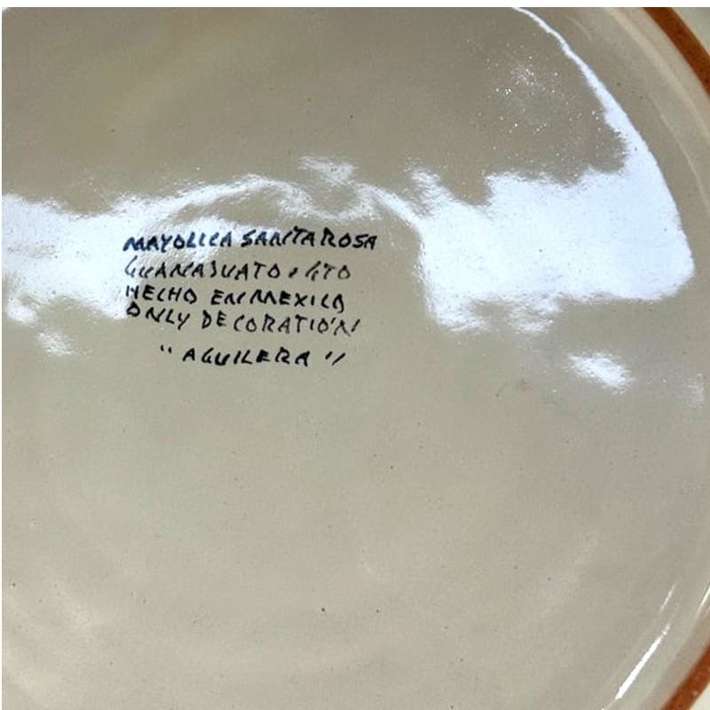 Mayolica Santa Rosa Ceramic Vintage 12" Fruit Display Plate - Thumbnail 4