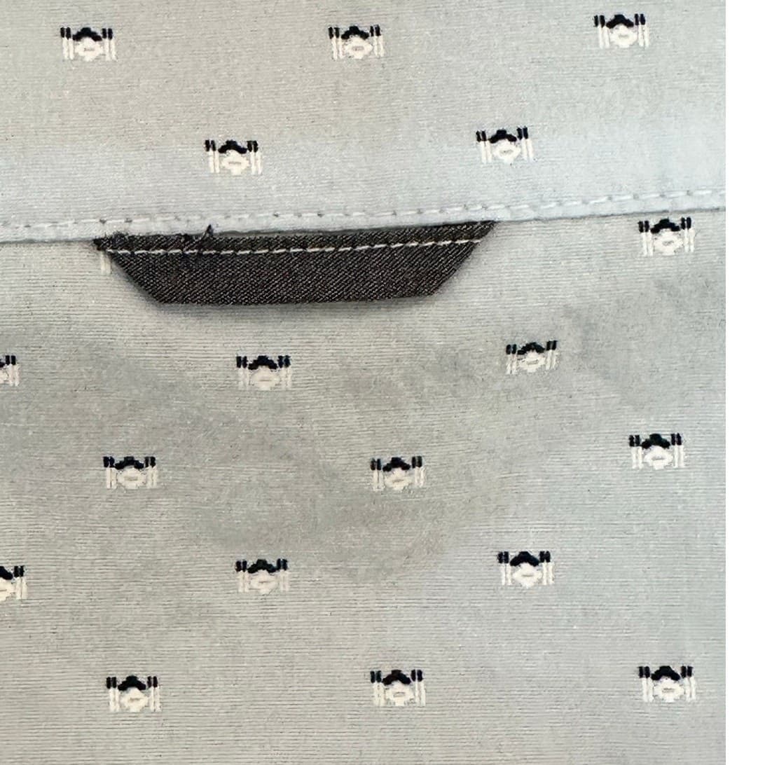 Level Ten Mensmodern Blue Short Sleeve Button Down Shirt Excellent - Thumbnail 6