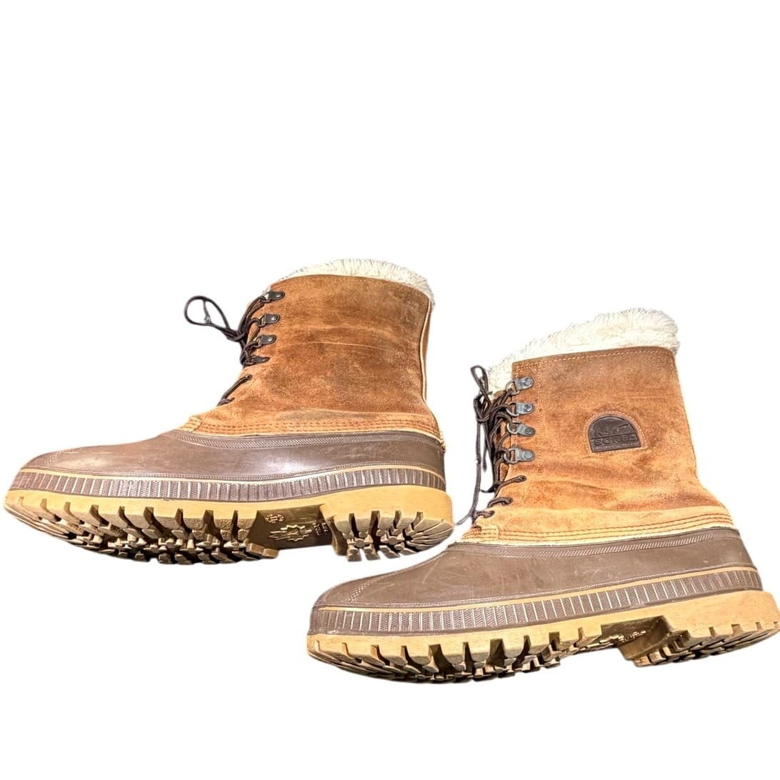 Sorel Kaufman Vintage Steel Shank Pac Boots Mens 13 Made In Canada Wool Liner - Thumbnail 5