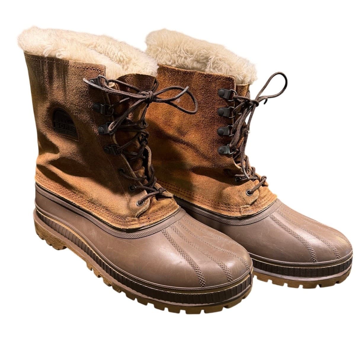 Sorel Kaufman Vintage Steel Shank Pac Boots Mens 13 Made In Canada Wool Liner