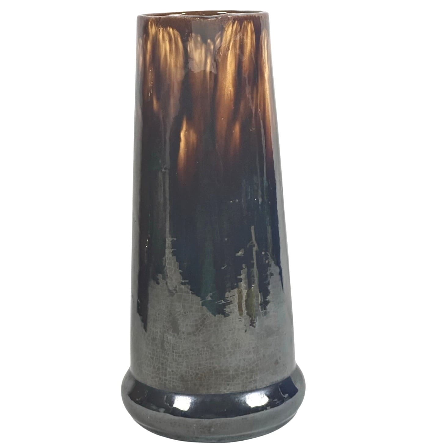 Antique Bennington Rockingham Tall Earthenware Pottery Pitcher-Excellent! - Thumbnail 8