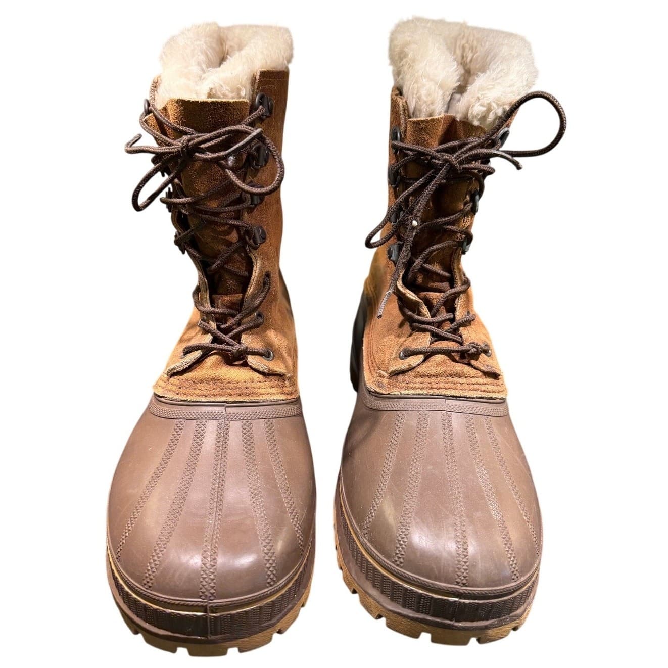 Sorel Kaufman Vintage Steel Shank Pac Boots Mens 13 Made In Canada Wool Liner - Thumbnail 2